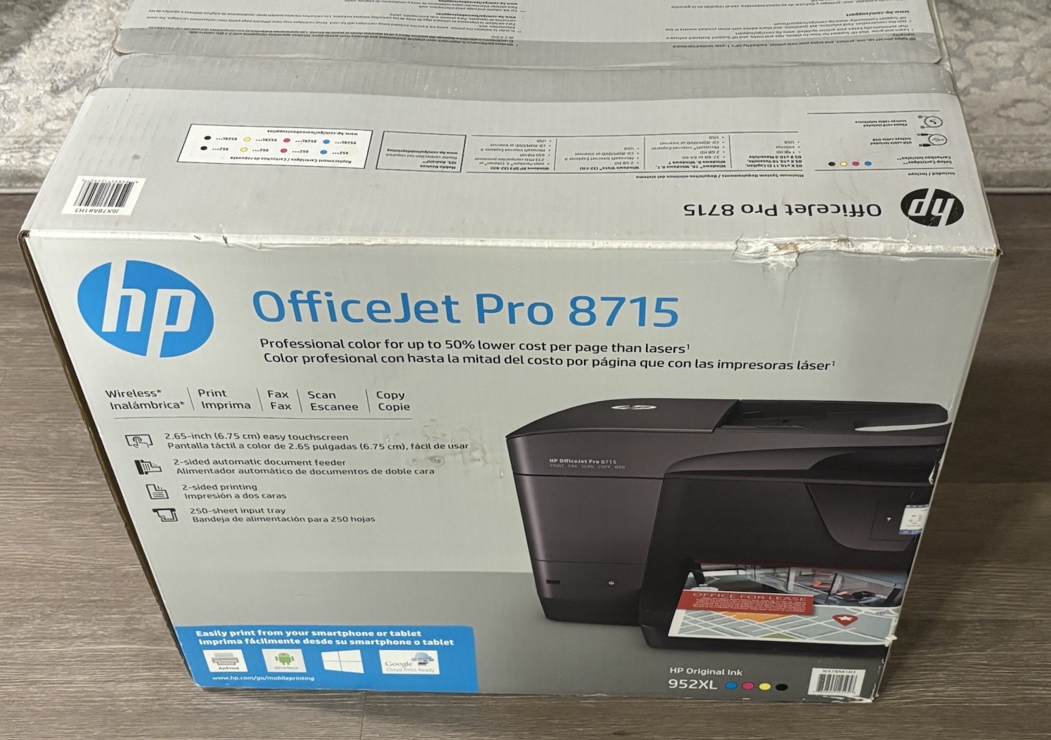 HEWLET PACKARD HP OFFICEJET PRO 8715 WIRELESS COLOR FAX SCAN COPY PRINTER READ