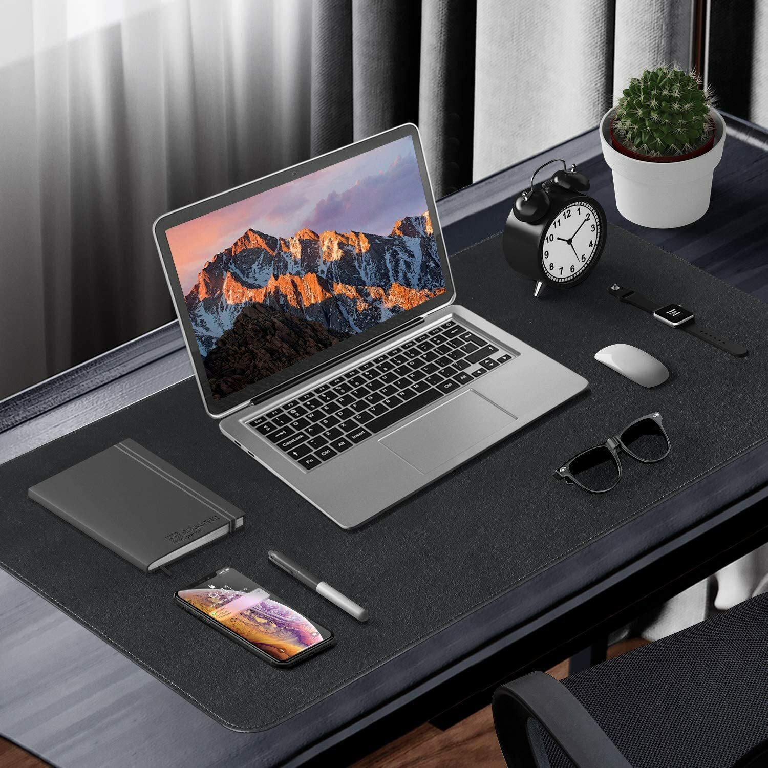 Multifunctional Office Desk Pad Dual-Sided PU Leather Mat Waterproof Mouse Pad  