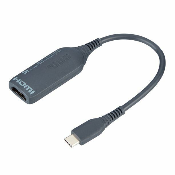 Onn USB-C to HDMI Adapter 4 in - Supports up to 4k HDMI at 30 Hz (100004344) -[L