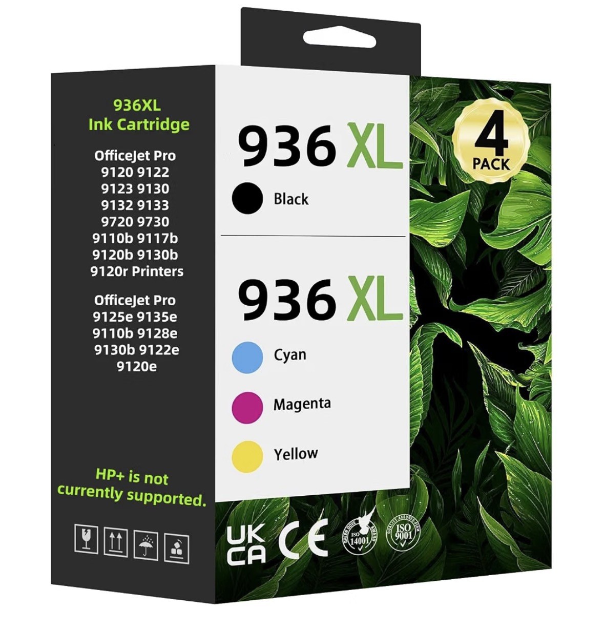 Acaves 936XL Compatible Ink Cartridge 4-Pack Black Cyan for HP HP OfficeJet