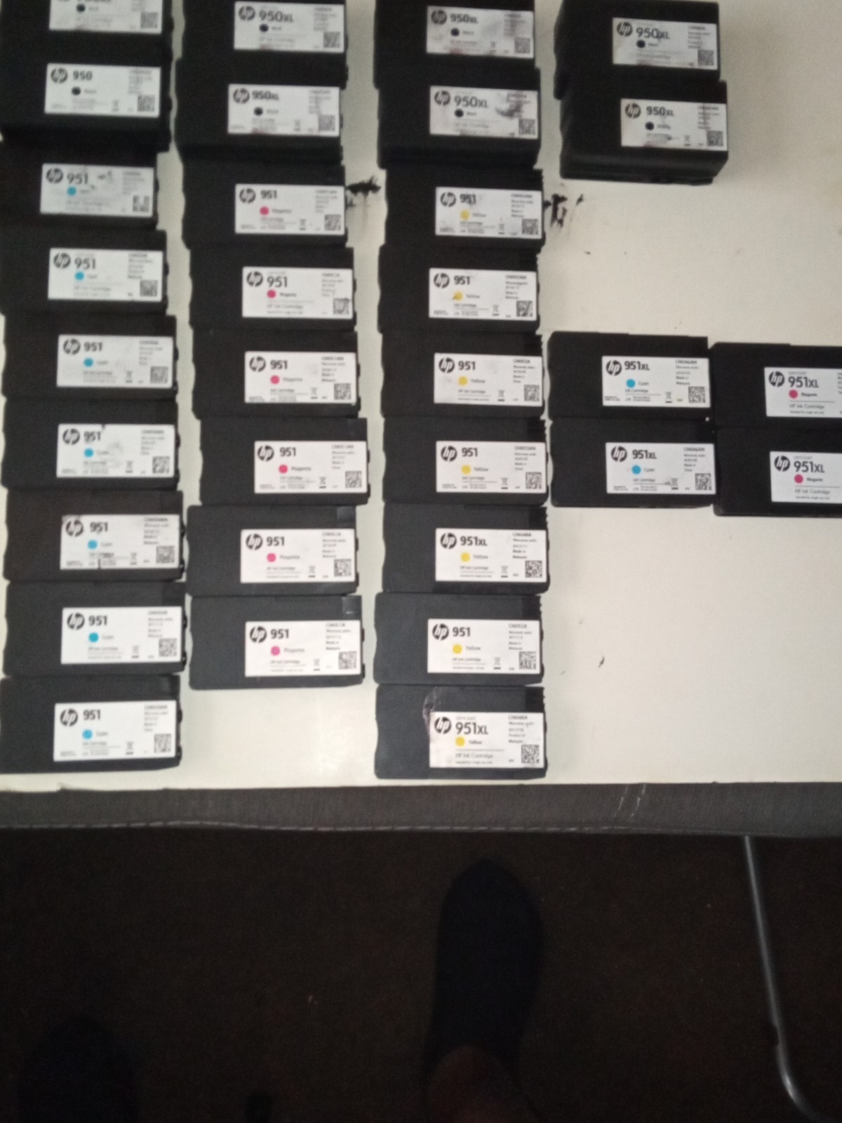 Lot of 60 Genuine HP & Other Empty Ink Cartridges, Multiple Colors, Never Refill