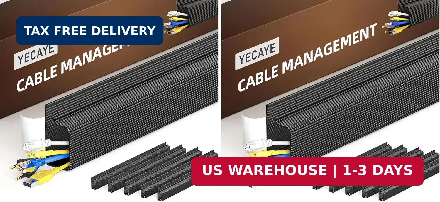 YECAYE 12 Pack Cable Management, Cord Organizer, Cable Organizer, Adhesive Mount