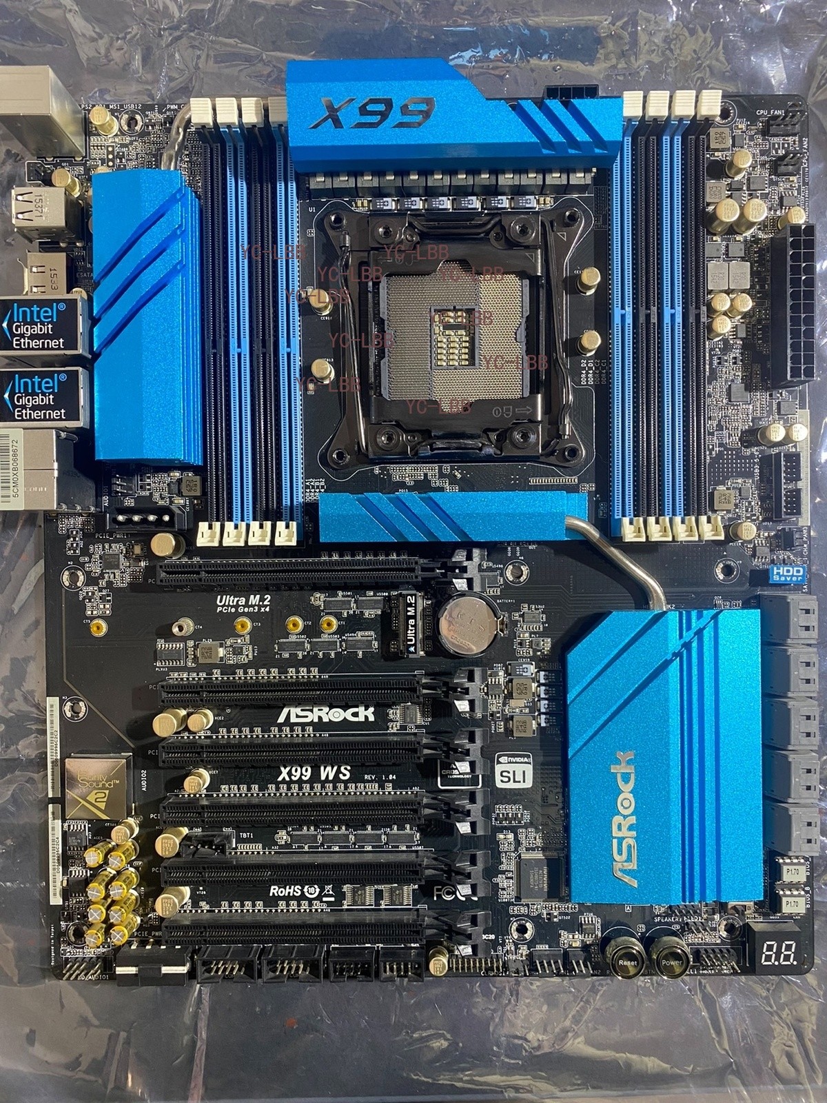 FOR ASROCK X99 WS DDR4*4 128GB LGA 2011-3 EATX Motherboard Test OK