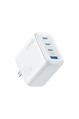 Anker Zolo Charger 70W 4 Ports White [PD Compatible/PSE Technical Standards