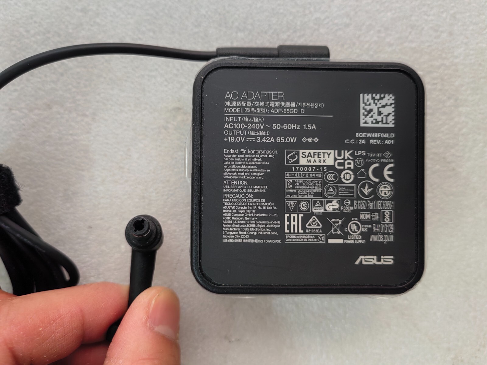 ADP-65GD D(5.5mm) 65W 19V 3.42A For ASUS VA322NR VA32AQ XG27VQ XG27WQ Original