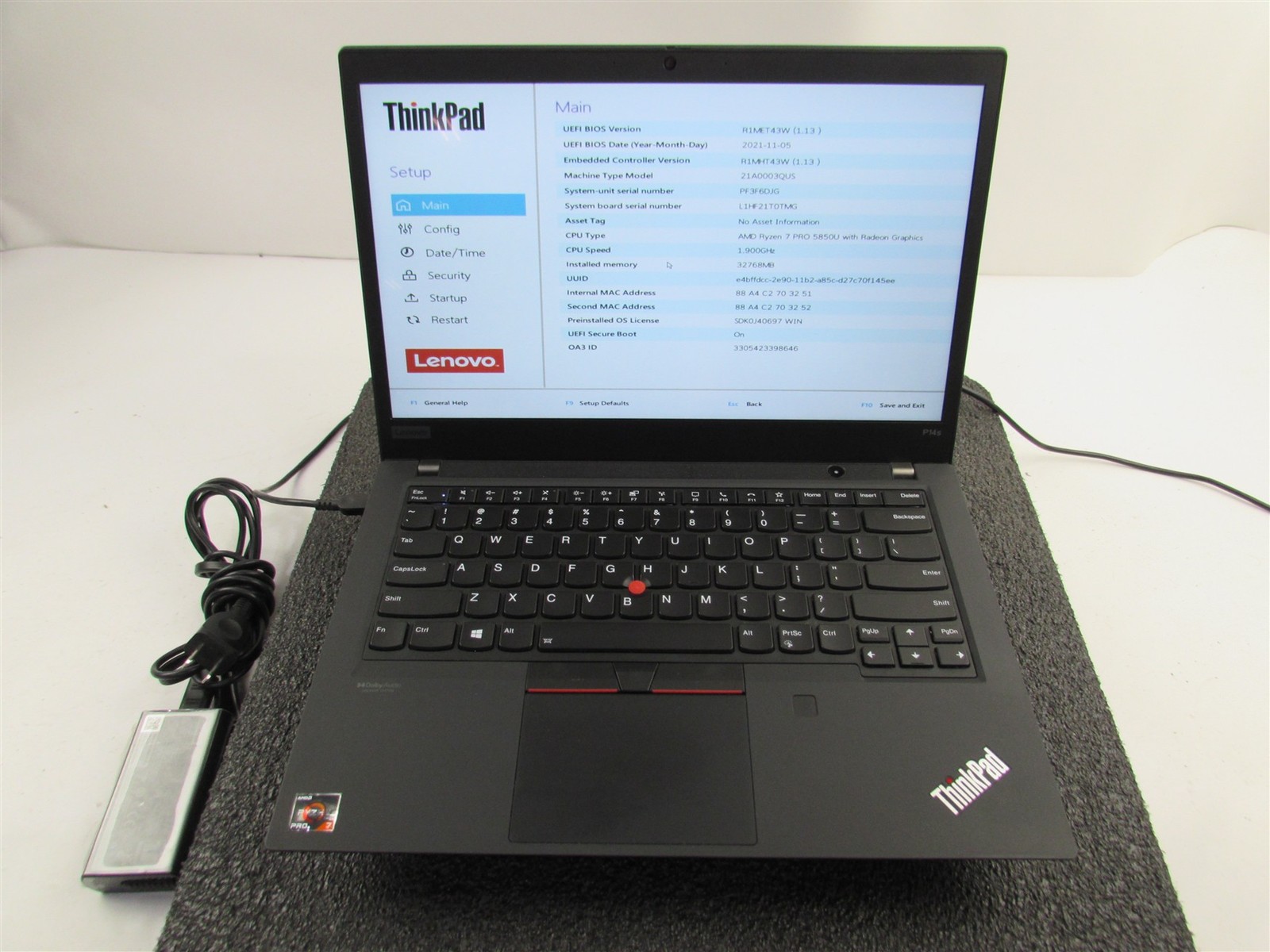 LENOVO THINKPAD P14S (Gen 2) TOUCH AMD RYZEN 7 PRO 5850U 512GB 32GB RAM NO O.S