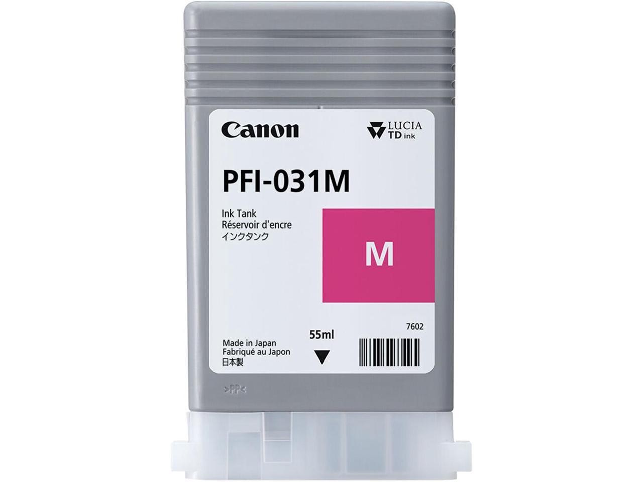 Canon PFI-031M 55ml Pigment Ink Tank for imagePROGRAF TM-240 and TM-340, Magenta