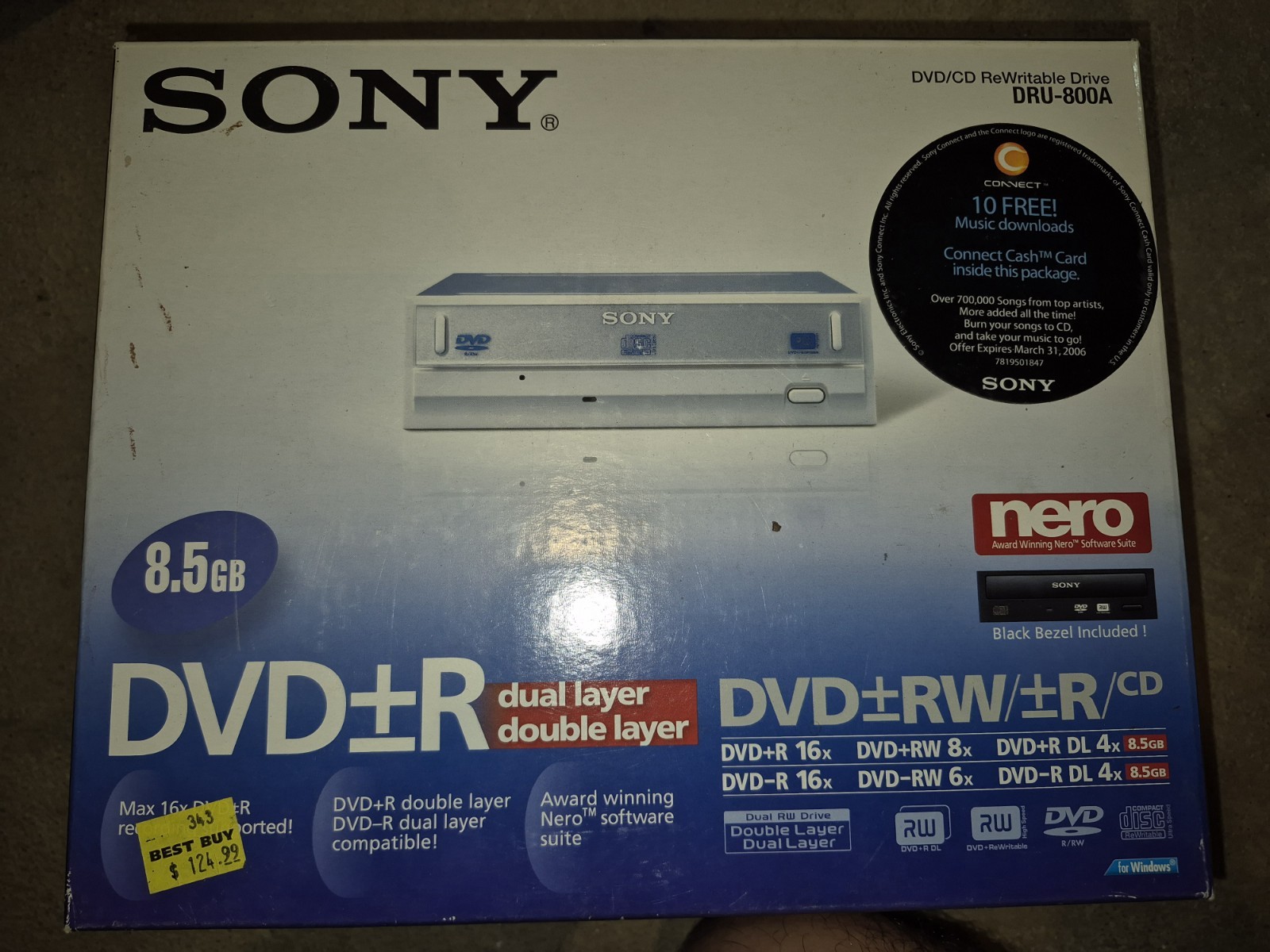 Sony DRU-820A DVD/CD Rewritable Computer Drive New Open Box  #V5