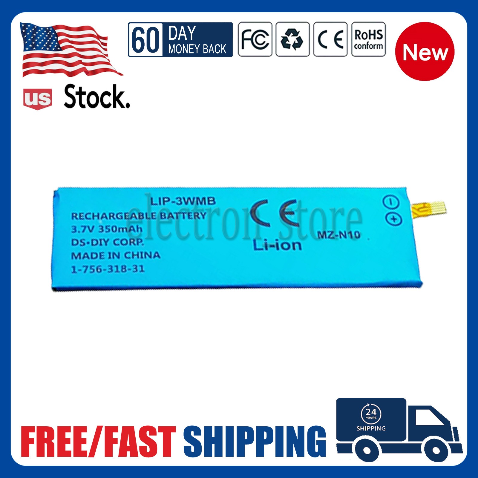 For Sony MZ-N10 MZ-E10 MD N10 Walkman Rechargeable Battery LIP-3WMB