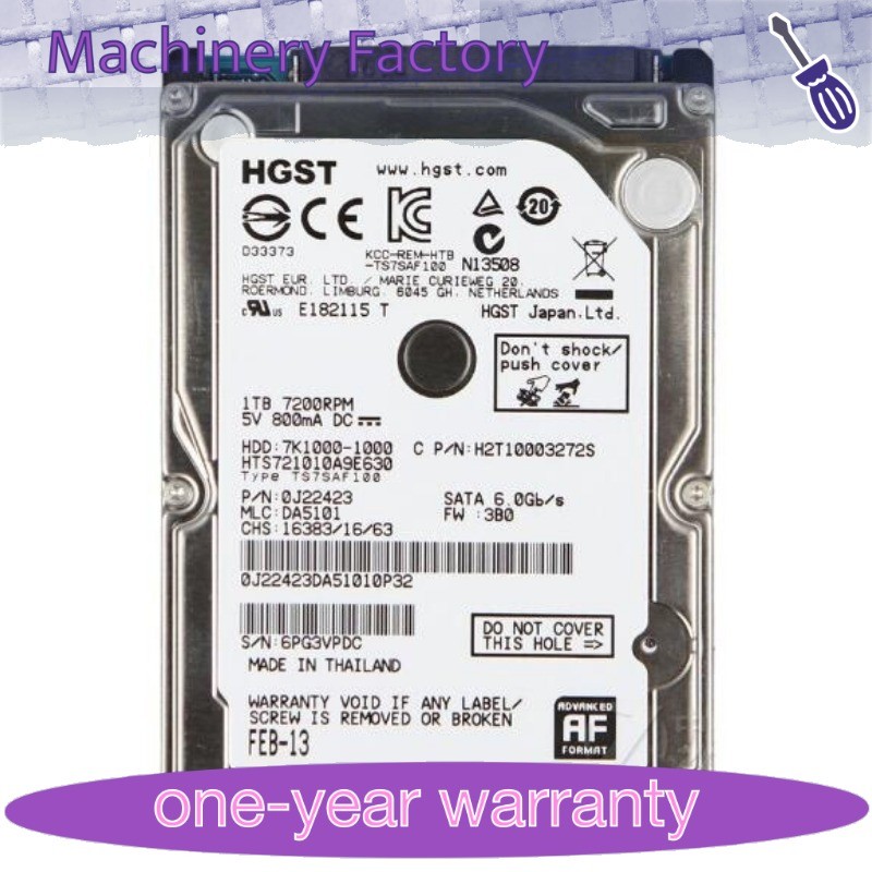 HGST 1TB 7200PRM HTS721010A9E630 32MB 6Gb/s SATA 2.5" Internal Hard Disk Drive