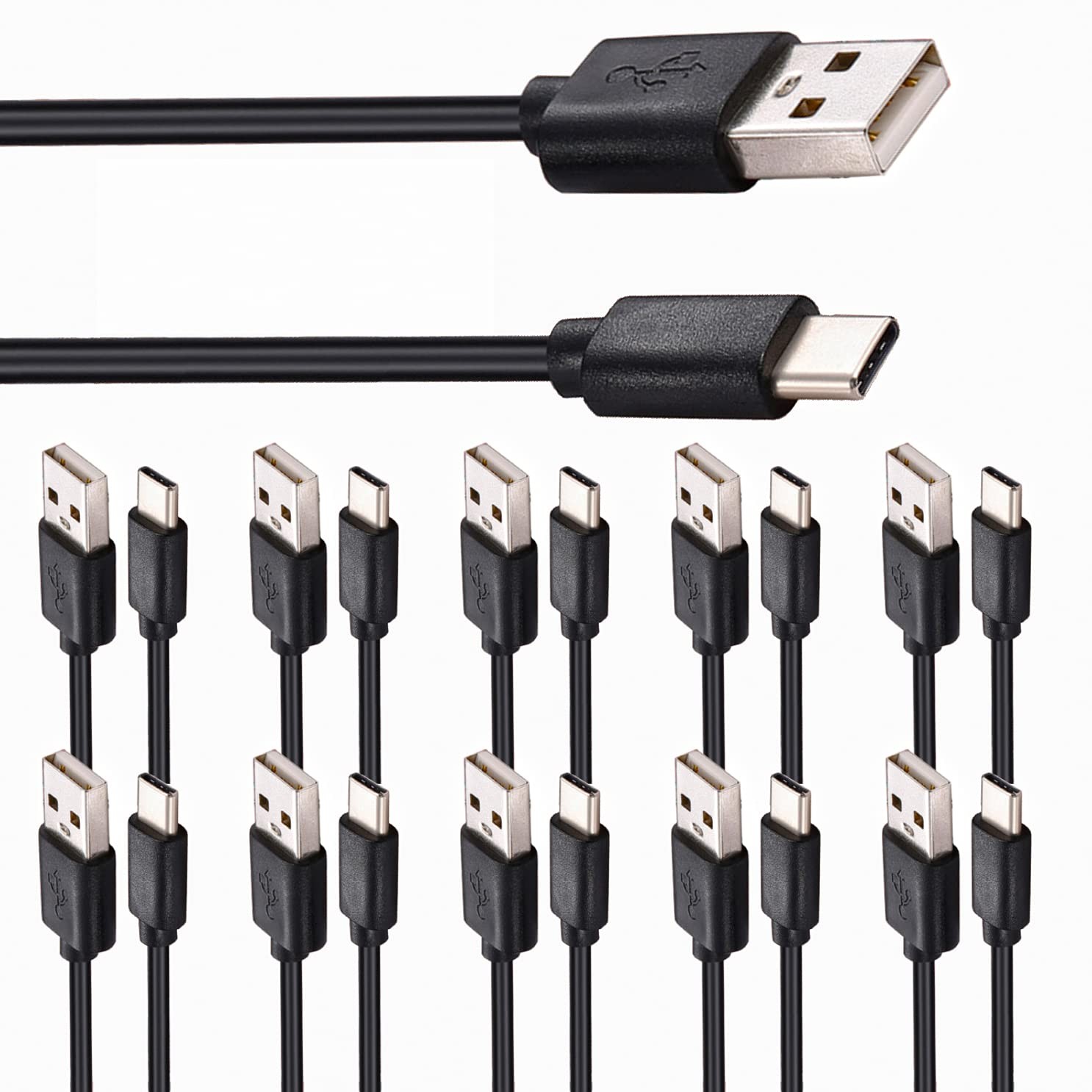 USB Type C Cable Fast Charging [10-Pack 3.3ft], USB-A to USB-C Multi Pack... 