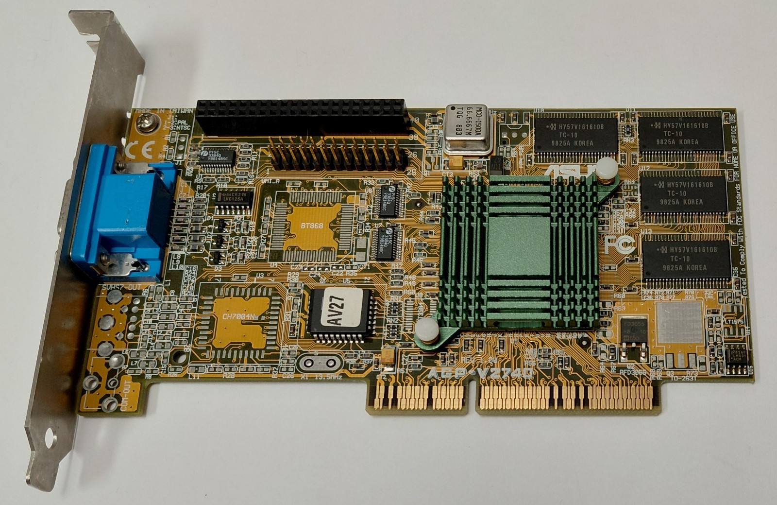 ASUS V2740 AGP Graphics Card (Intel i740, 8MB, Retro, 1998)