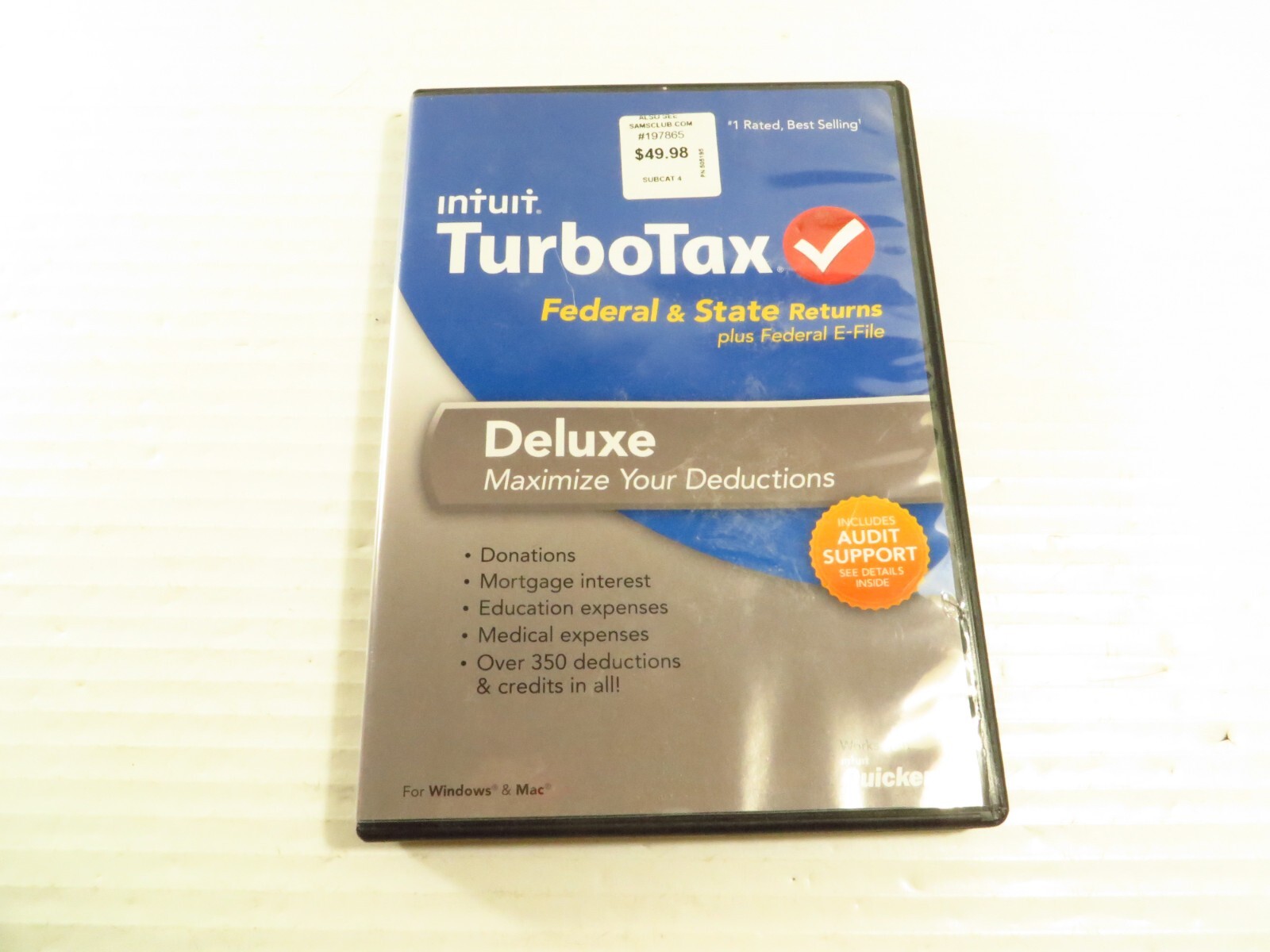 OLD Intuit TurboTax Deluxe 2013 Federal & State Returns Audit Support, Mac/Win