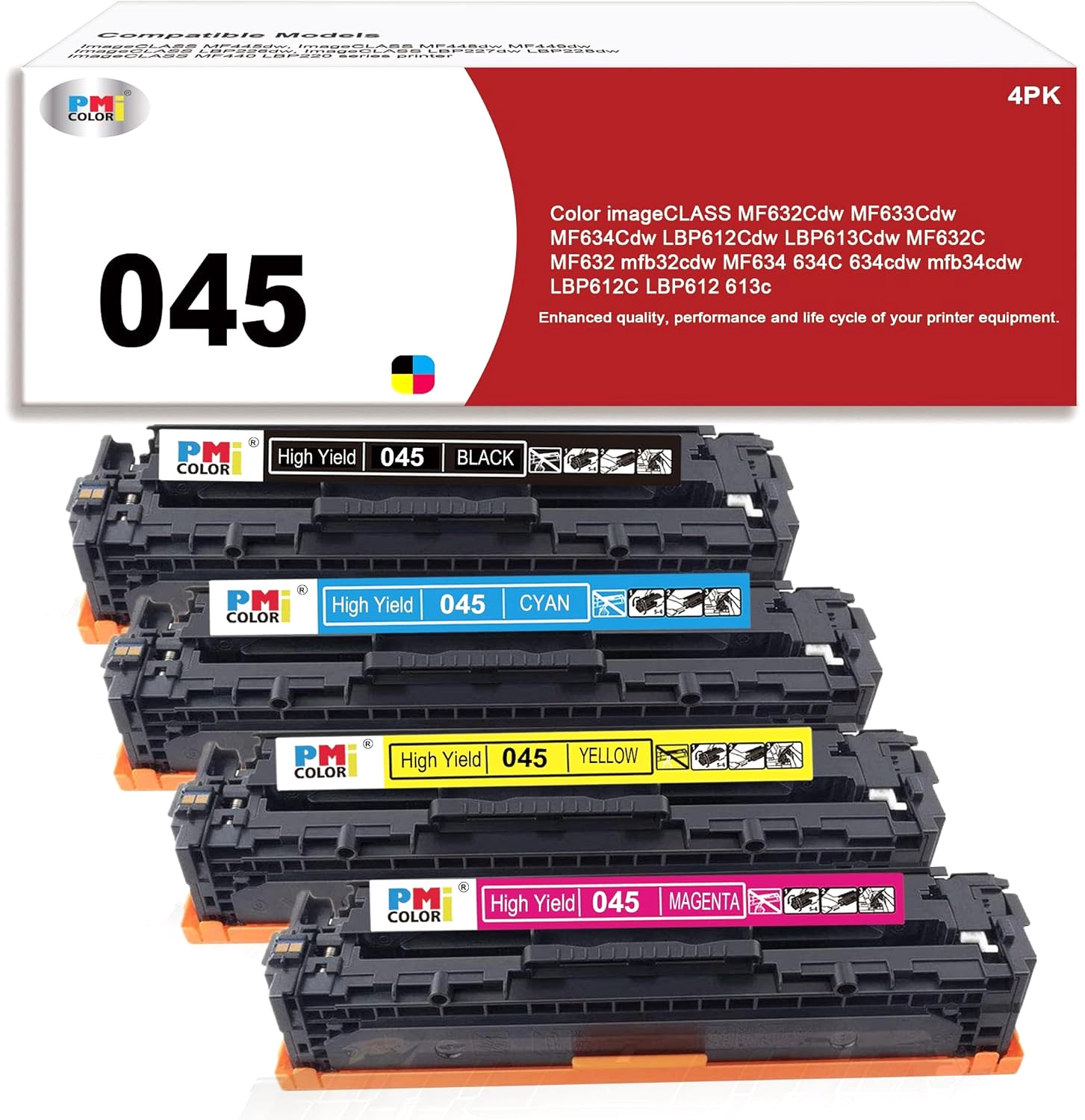 045 / 045H Toner Cartridge Replacement for Canon Color imageCLASS & LBP Series