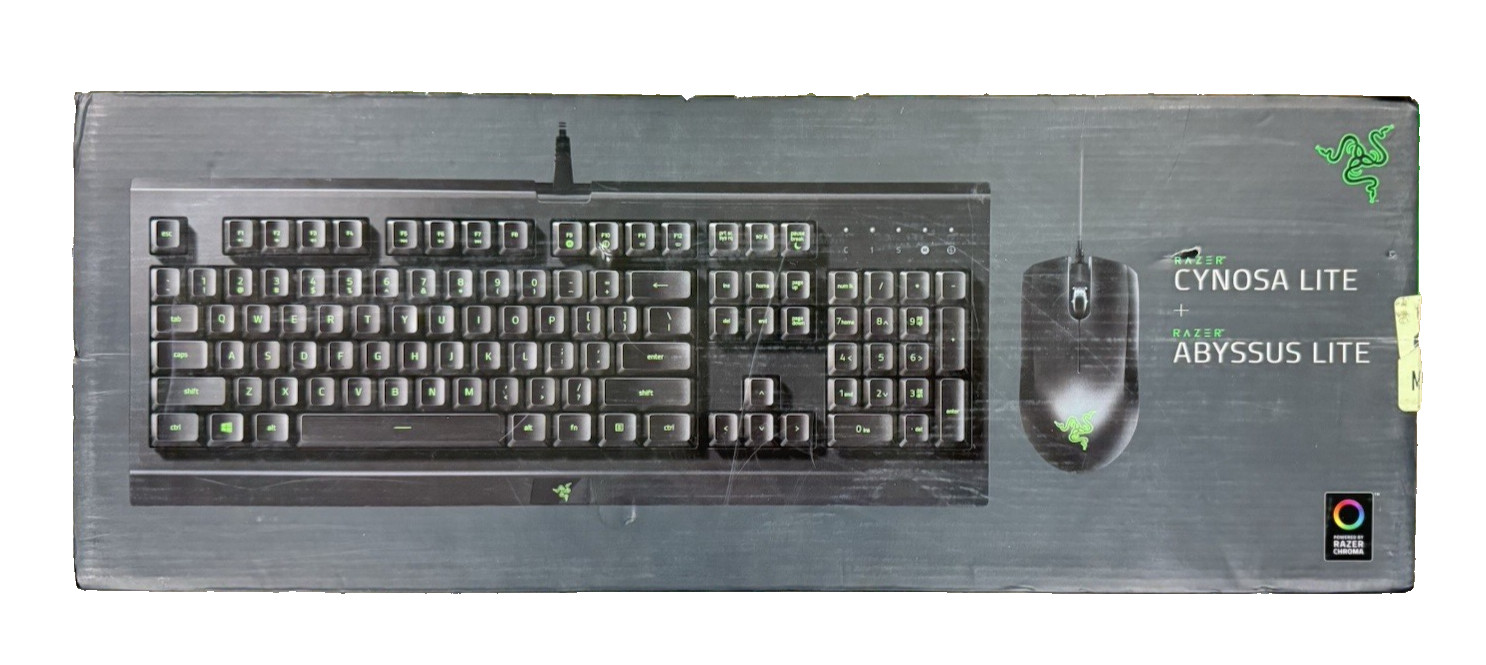 NIB Razer Cynosa Lite + Abyssus Lite Keyboard & Mouse - RZ03-0274 & RZ01-0273