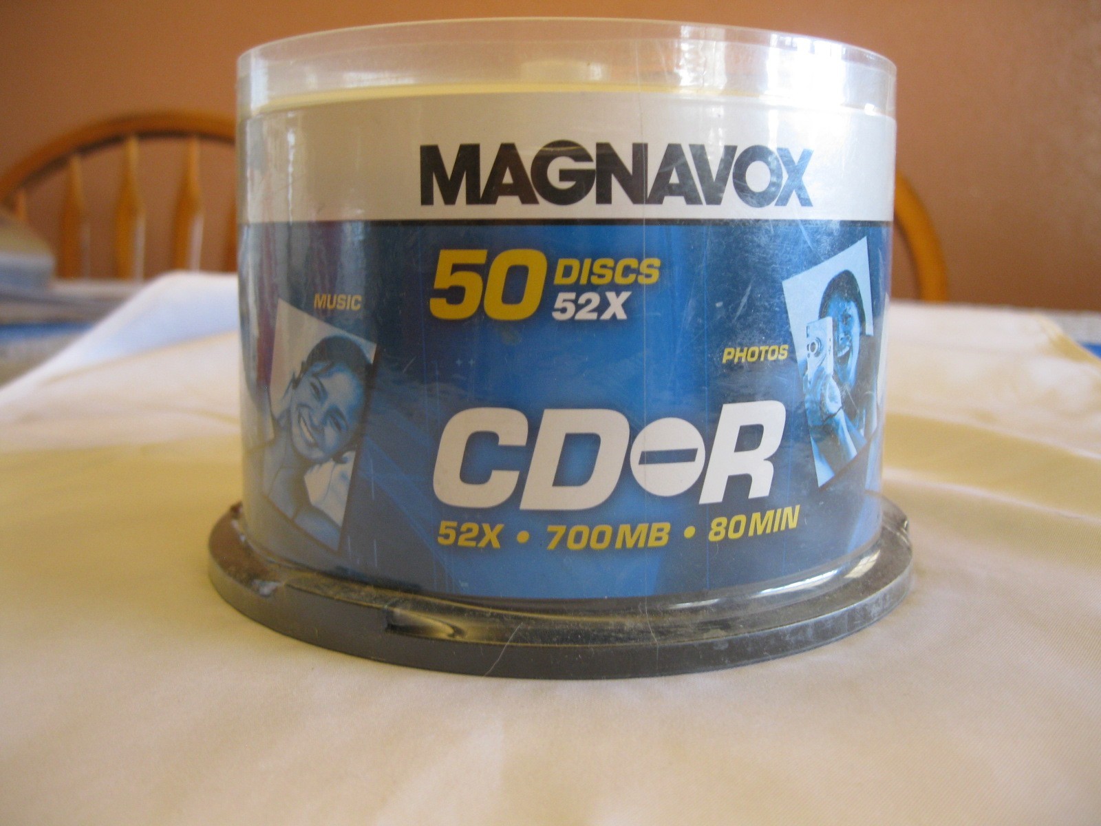 50 Magnavox Blank CD-R 52X -700MB - 80 Min Media Discs NEW Sealed