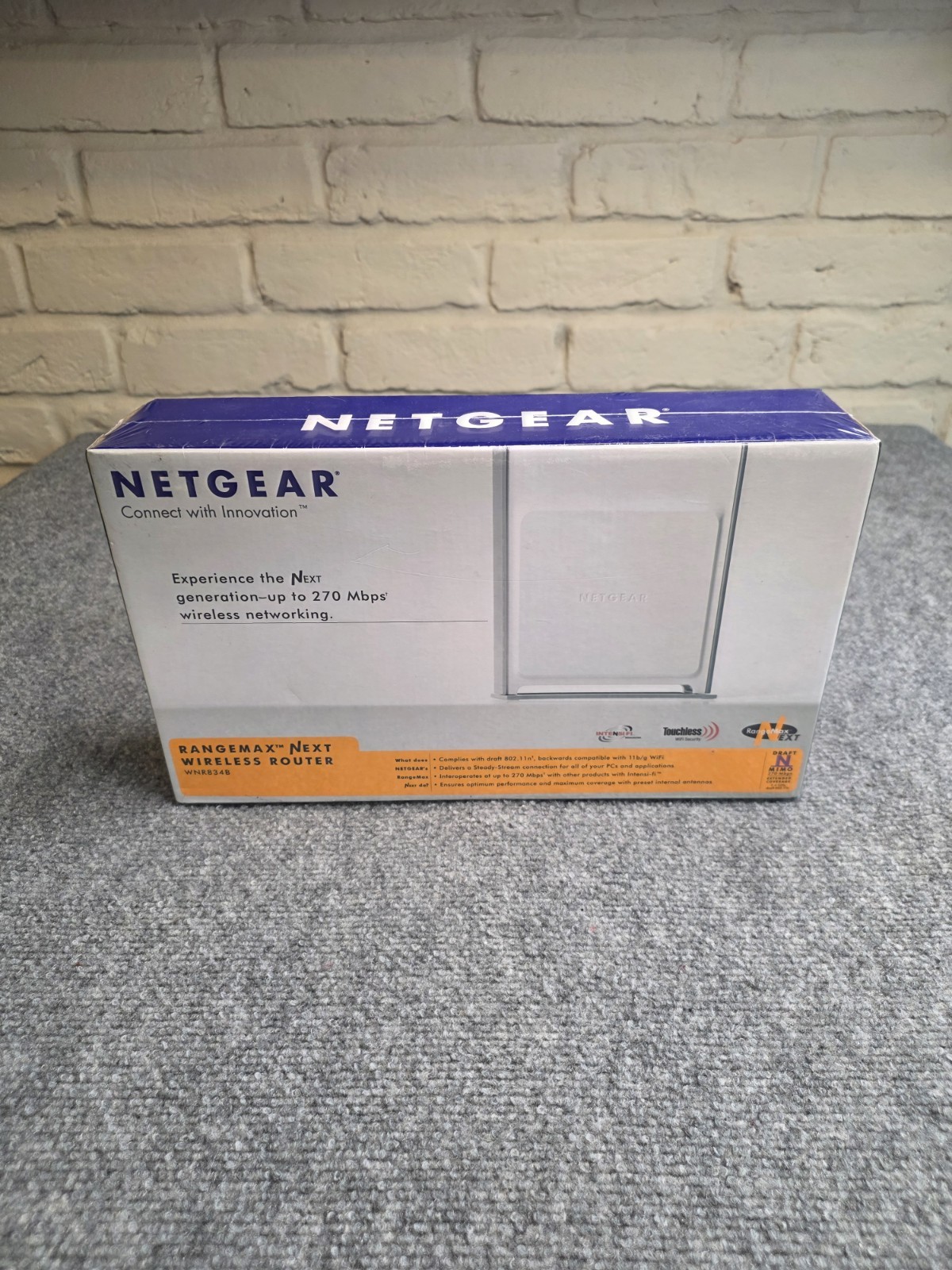 NEW NETGEAR RangeMax Next Wireless N Router WNR834B 270 Mbps Factory Sealed NIB