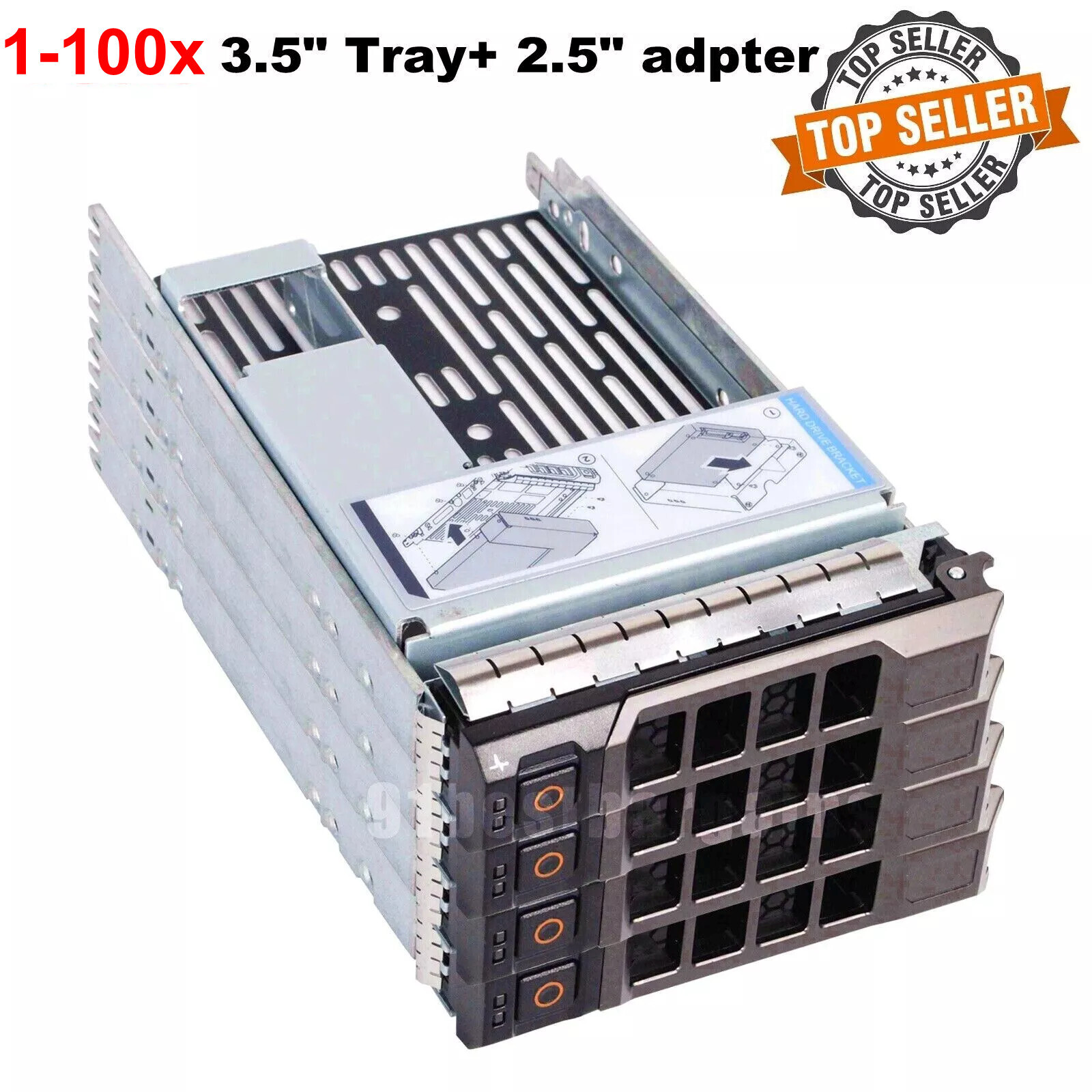 Lot 3.5" Caddy Tray 2.5" Adapter For Dell PowerEdge T320 T420 T620 9W8C4 F238F