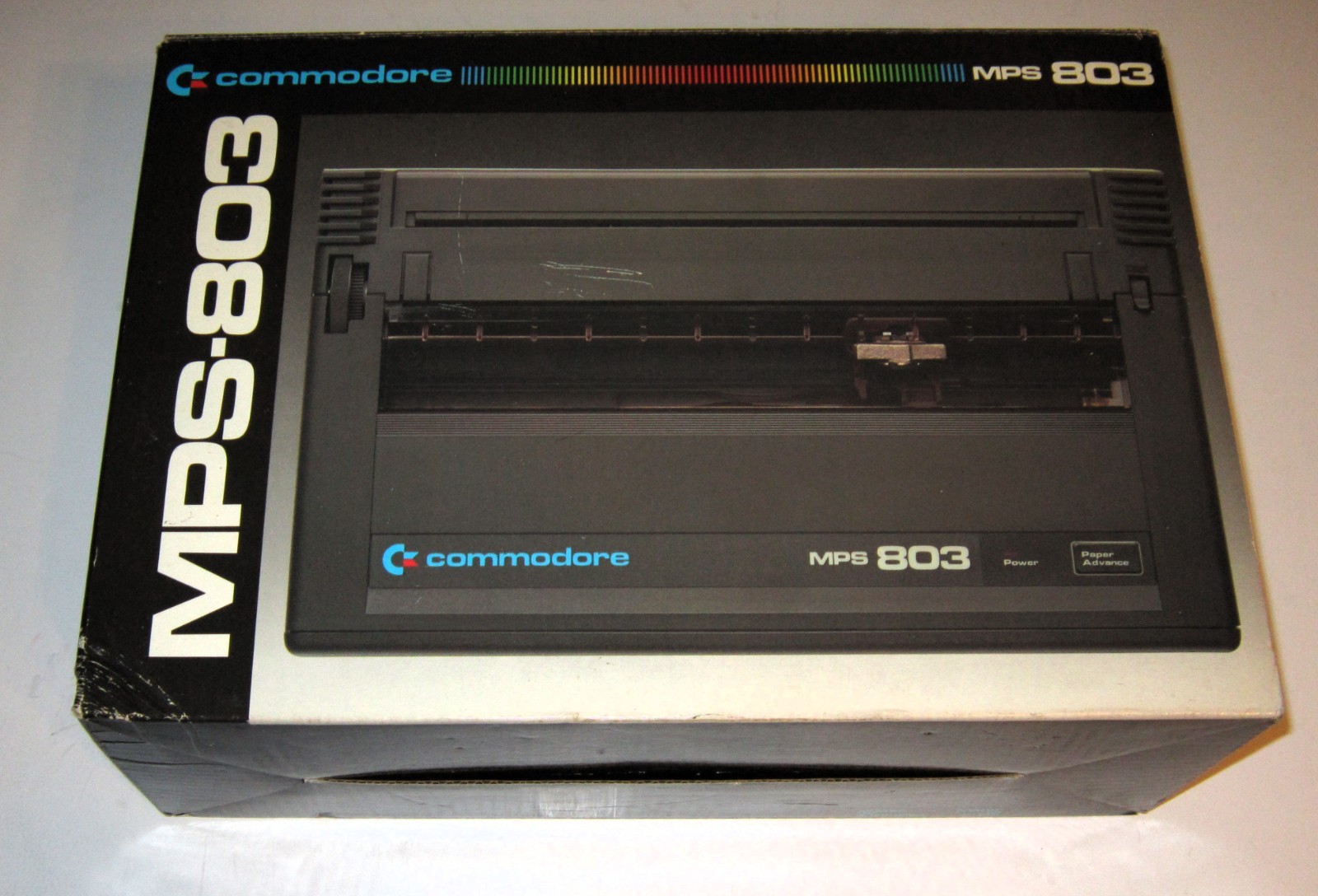1982 Commodore MPS-803 Printer Box - Original Box & Inserts Only C64 Box Only