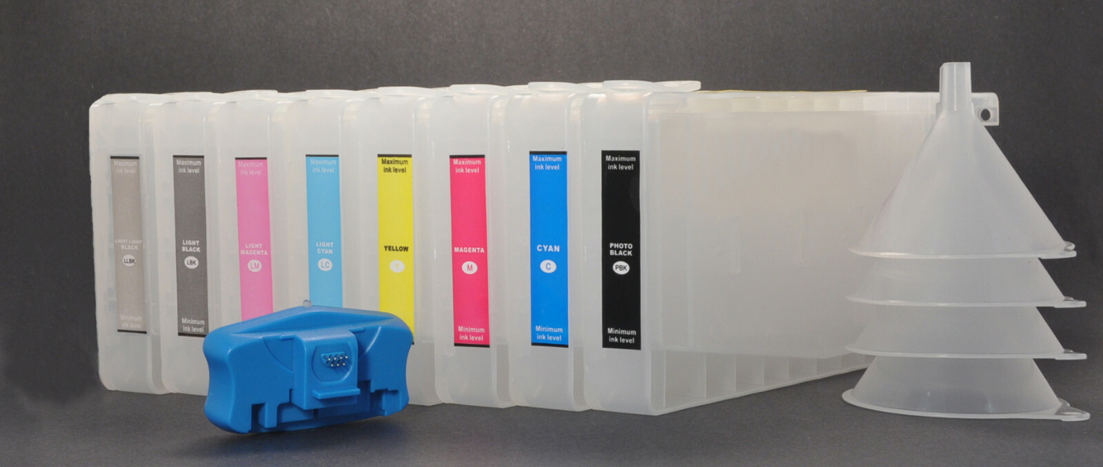 8X300 Refillable UltraChrom K3 Pigment Ink Cartridge Epson Stylus Pro 4880 Reset