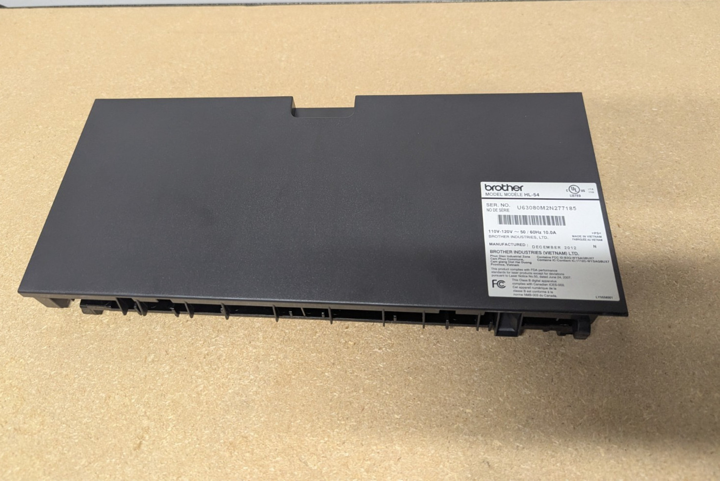 Brother HL-5470DW Back Cover  Genuine Original Rear Door Lid