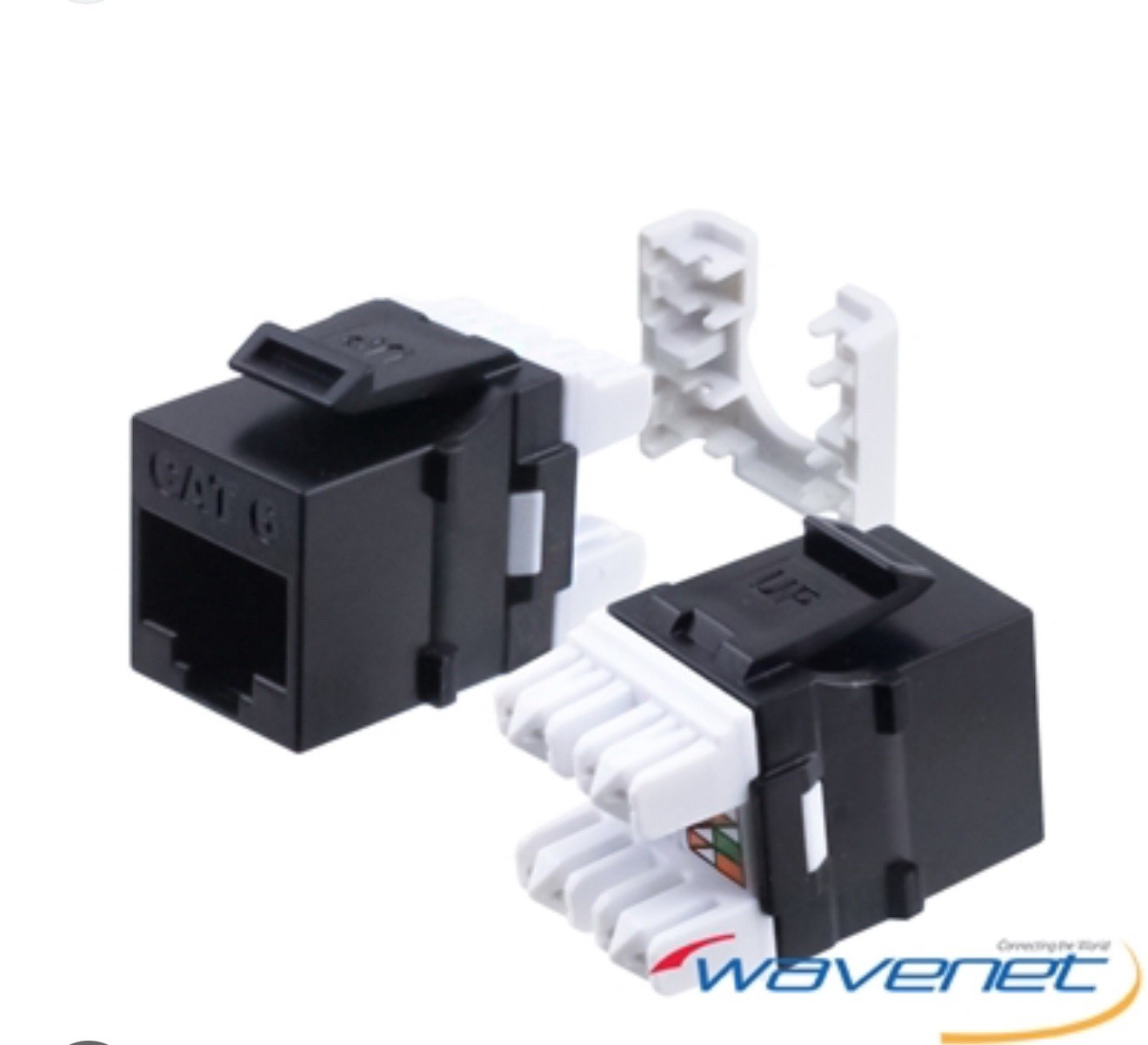 CAT 6 RJ45 Keystone Jacks -Wavenet HD-6EKSJBK-25PK Black (1 Package Of 25 Jacks)