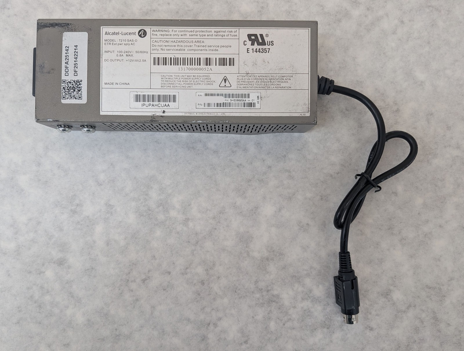 Alcatel Lucent 7210 SAS-D ETR Ext Power Supply AC 100-240V 3HE06693AA