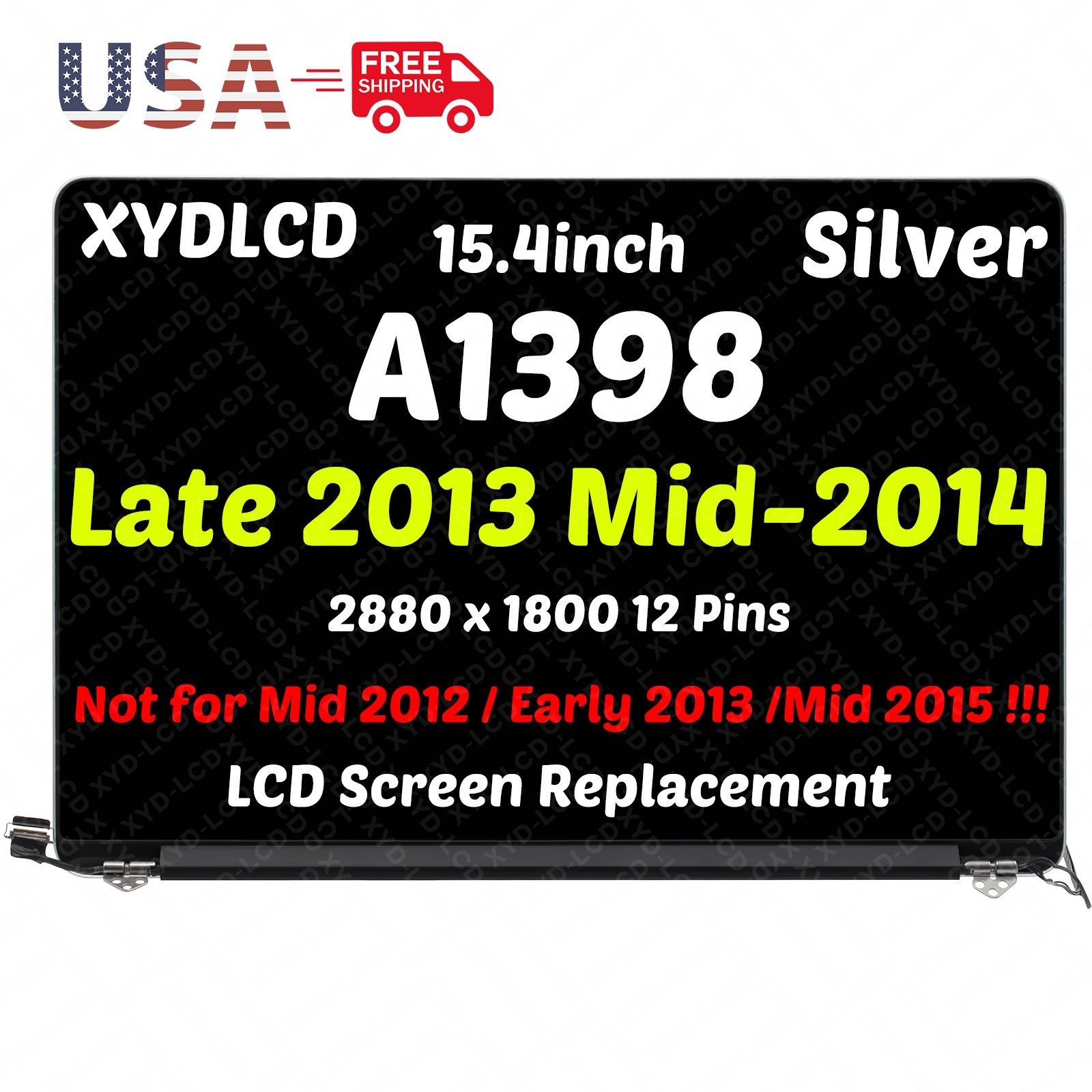 for Apple MacBookPro11,3 A1398 Mid 2014 EMC 2876 EMC 2881 LCD Screen Replacement