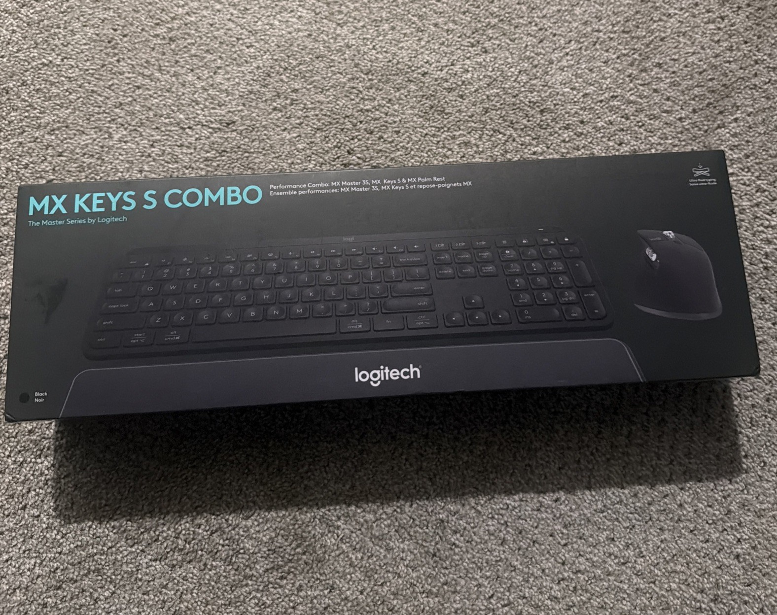 Logitech MX Keys S Combo Wireless Bluetooth Keyboard Set - Black 920-012274