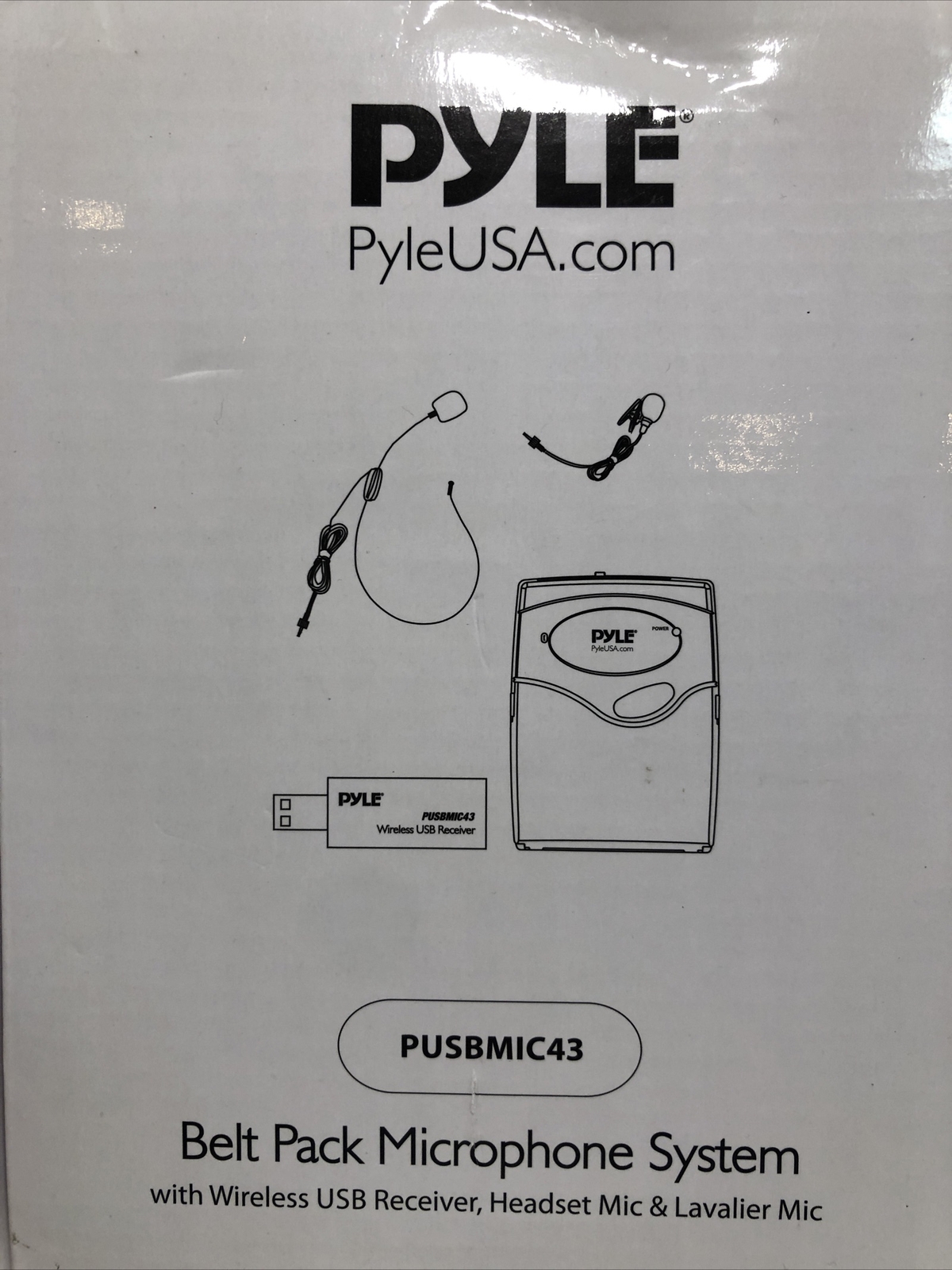 PYLE Wireless Laviler Microphone USB Headset Mic PUSBMIC43 NIOB