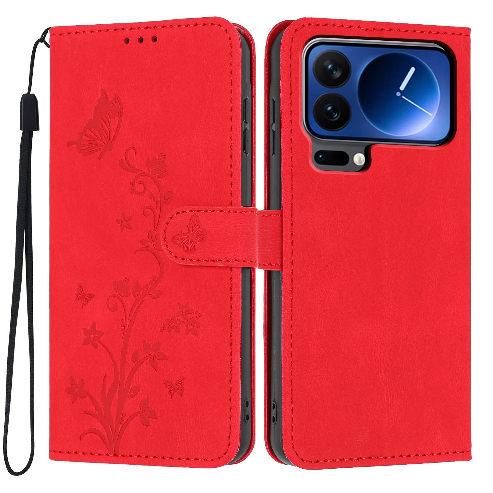 Flower Butterfly Wallet Cover Case for Oppo Find X9 X8 X5 Reno 8 12 14 15 13