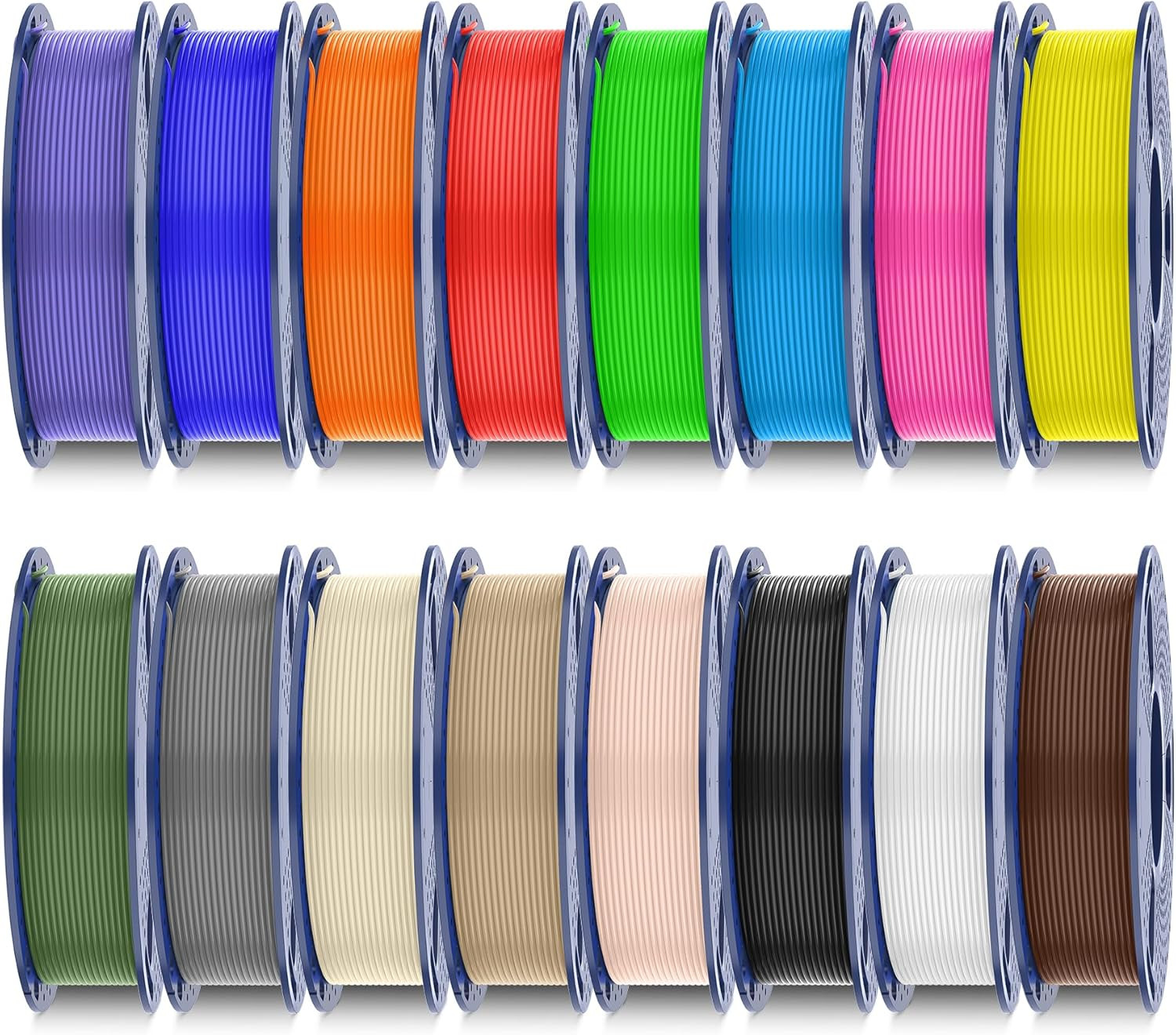 SUNLU PLA Filament 1.75mm Bundle 16 Colors 250g Spools 4kg for 3D Printer