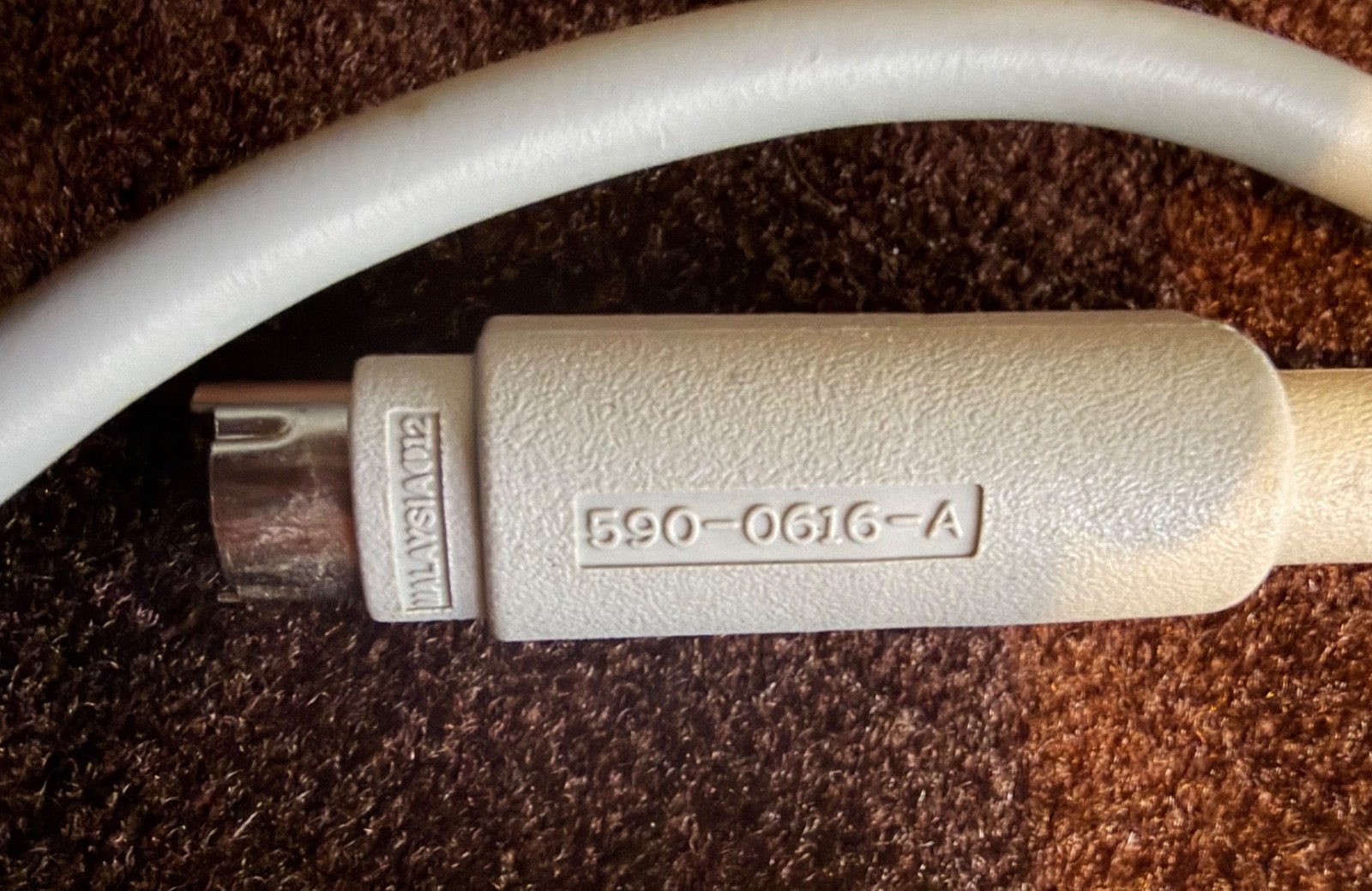 ✅NEW -Vintage Apple ADB Keyboard Beige 3’ Coiled Cable 590-0616-A Macintosh NOS