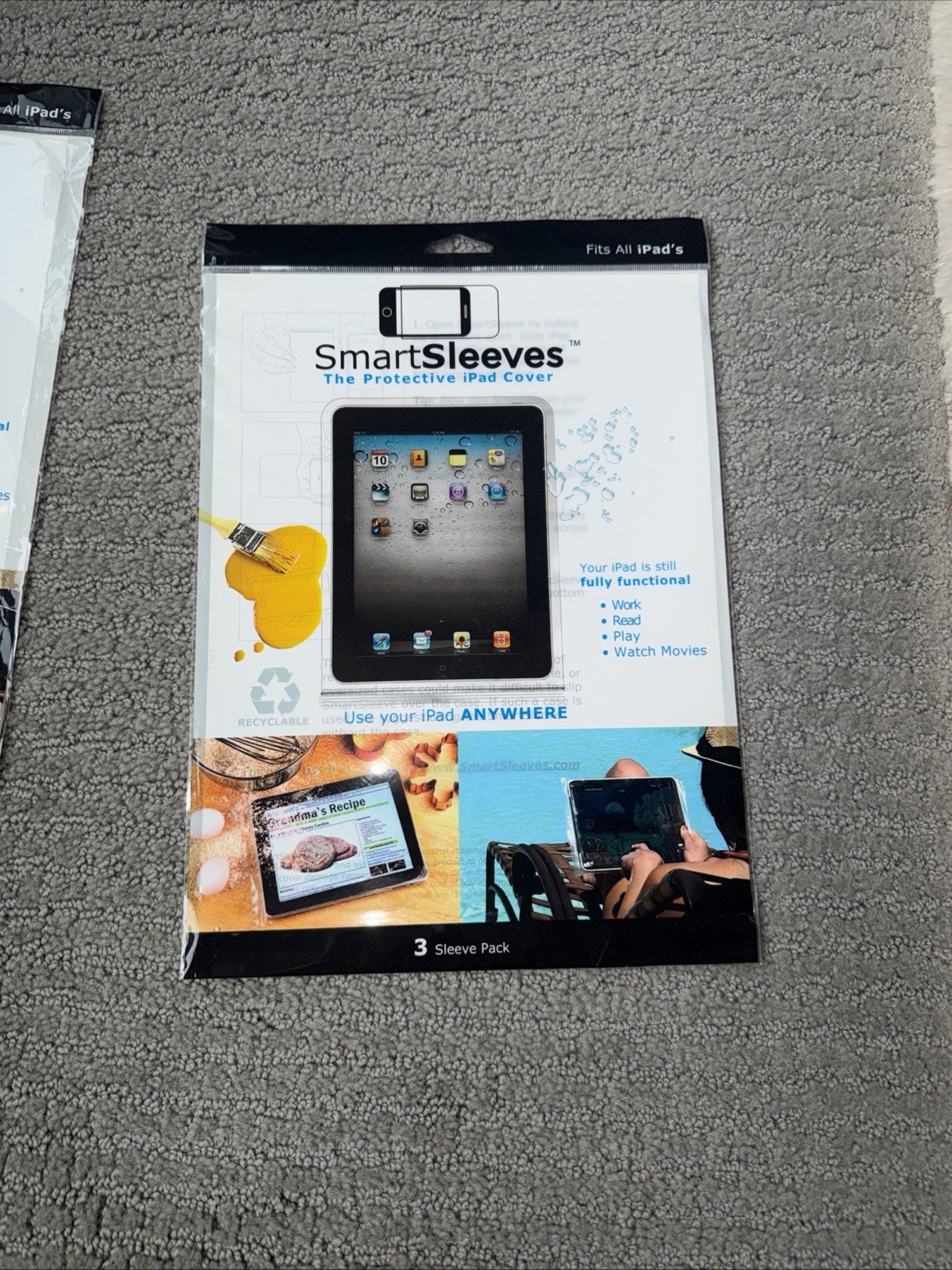 Soft Plastic Clear Bag SmartSleeves Protective ipad 1 & 2 cover Pool Kids Lake