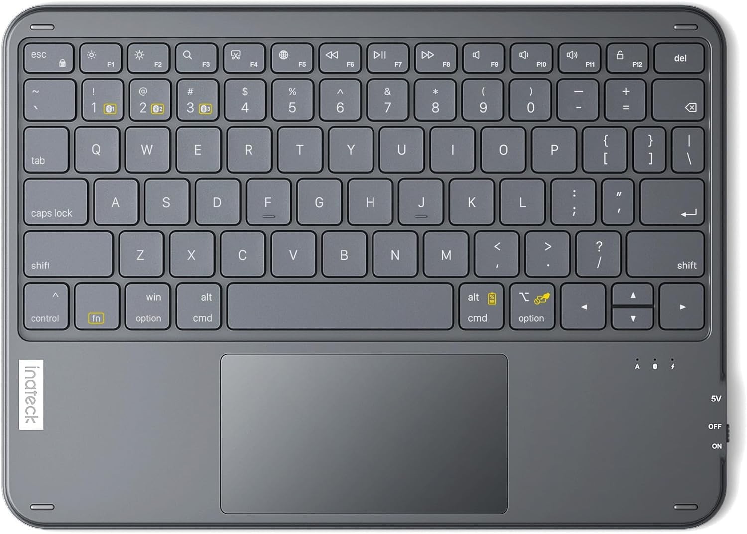 Inateck Bluetooth Keyboard with Touchpad, Ultra Slim and Portable Wireless