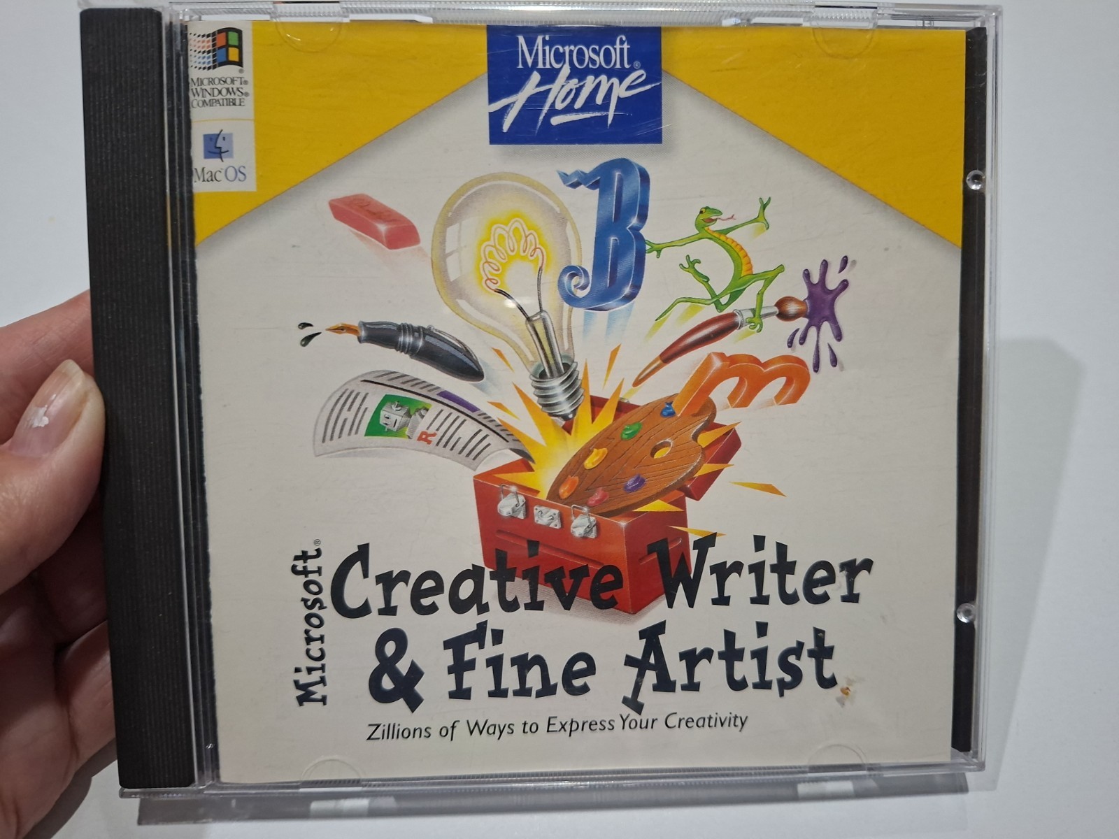 Microsoft Creative Writer & Fine Artist Vintage CD-Rom 1995 with Case