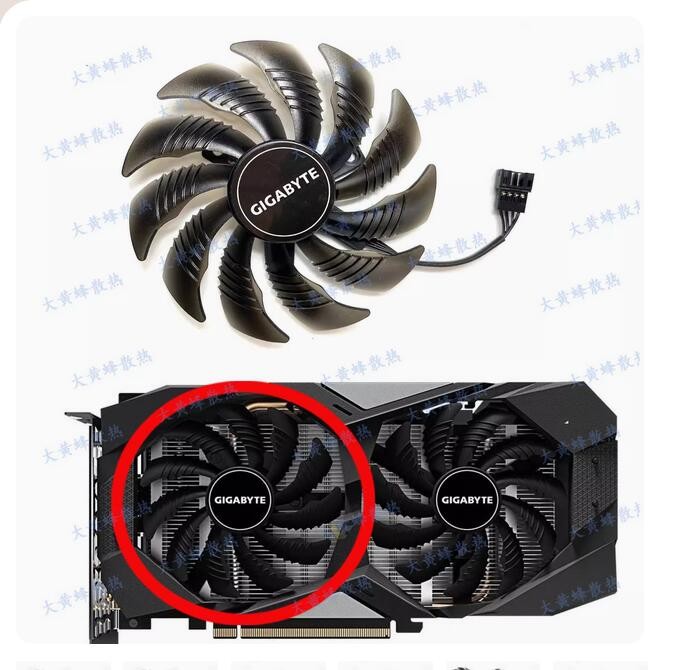 For GIGABYTE RX5500XT 5600XT 4GB OC Graphics Card Fan T129215SU/GA91S2U