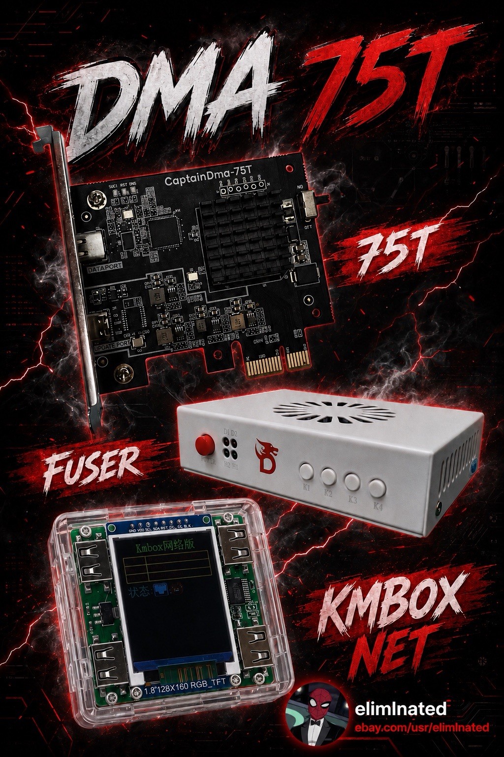 Captain DMA 75T  / Fuser /KMbox Net / DMA Bundle BRAND NEW / Installed Firmware