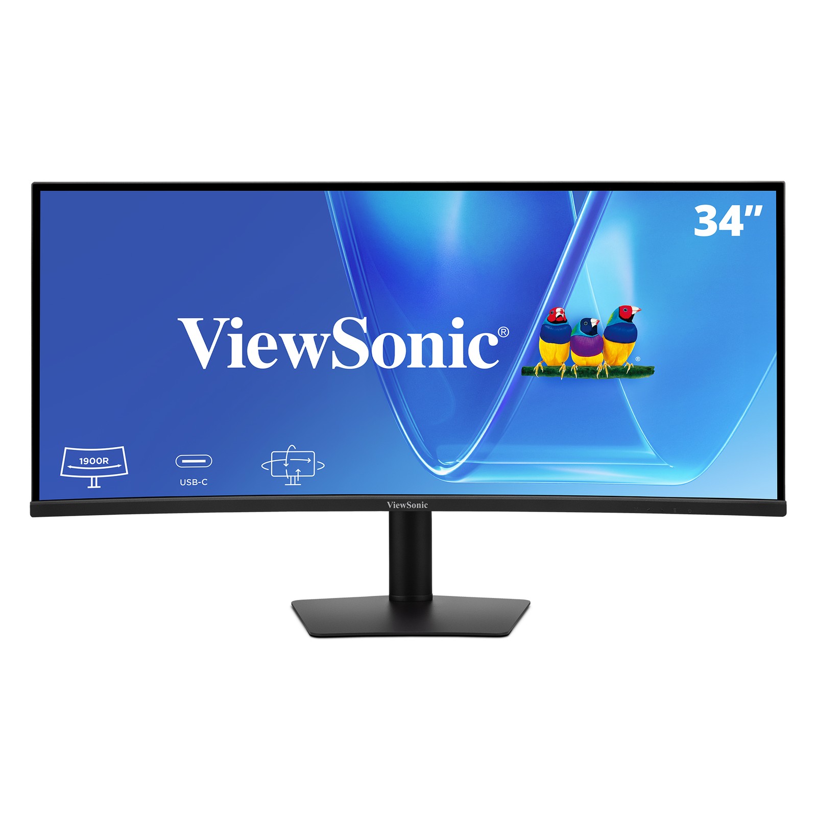 ViewSonic VG3420C 34" UWQHD 21:9 IPS Curved Monitor with 96W USB-C