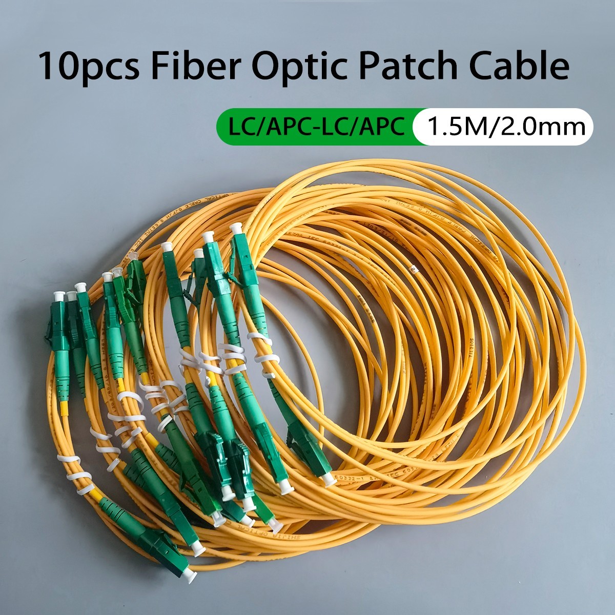 1/2/3/5/10pcs Fiber Optic Cable 1.5M 2.0mm LSZH G657A2 Single Mode LC/APC-LC/APC