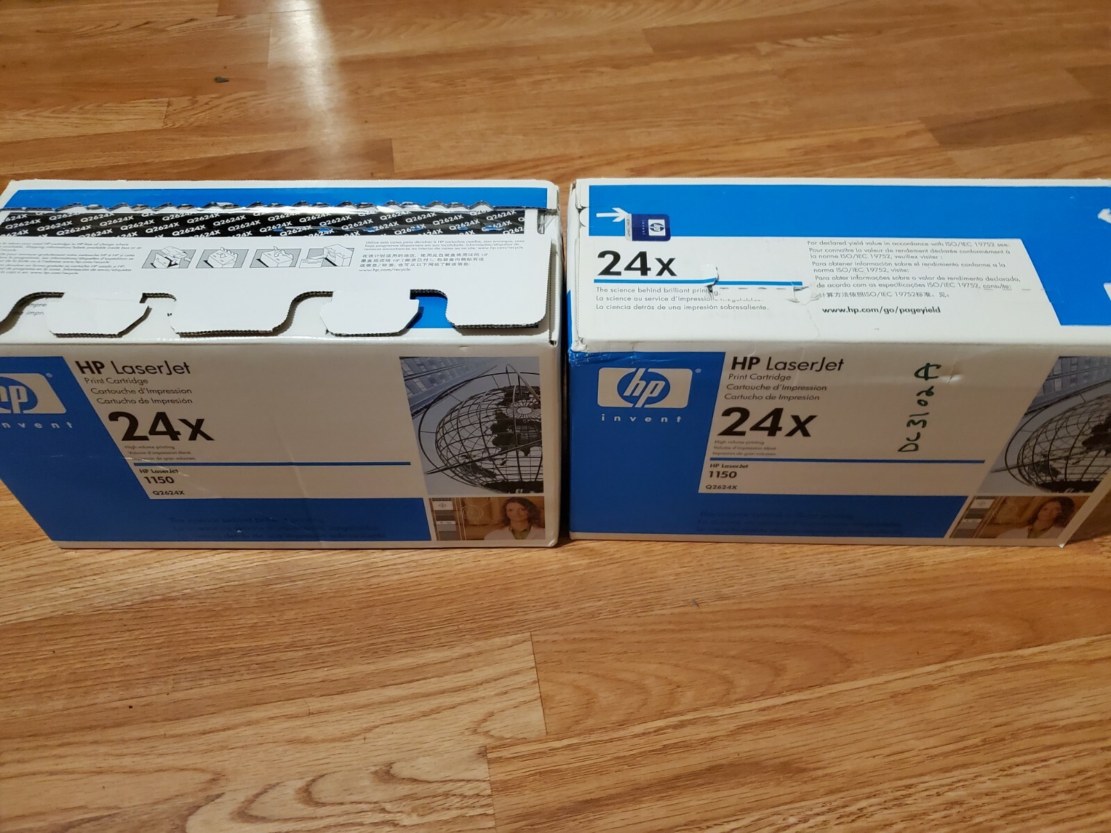 2X HP 24X BLACK Q2624X Print Toner Cartridge OPEN BOX