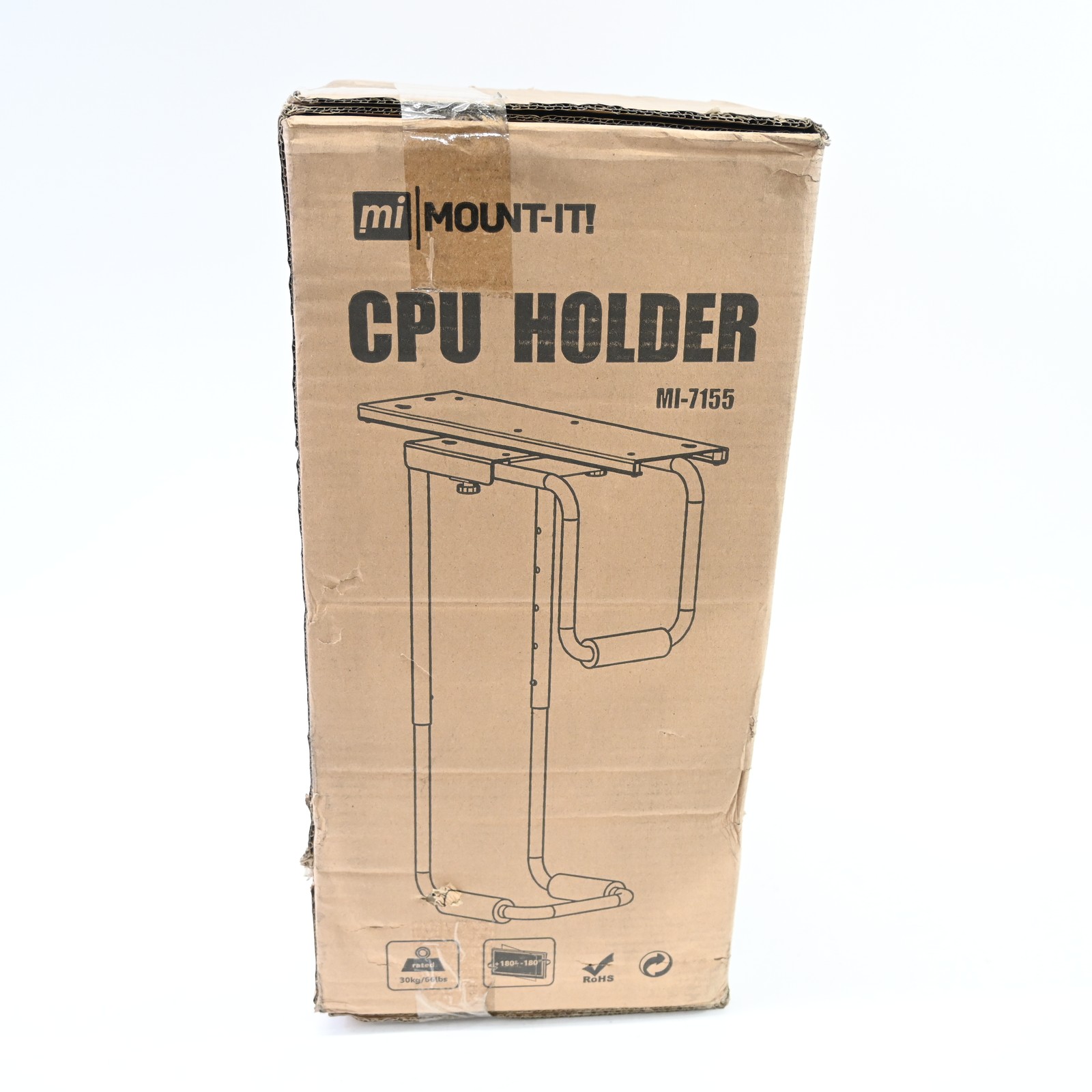 Mount-It Heavy Duty Under Desk Computer Mount, Up to 10" Wide & 22" High - New