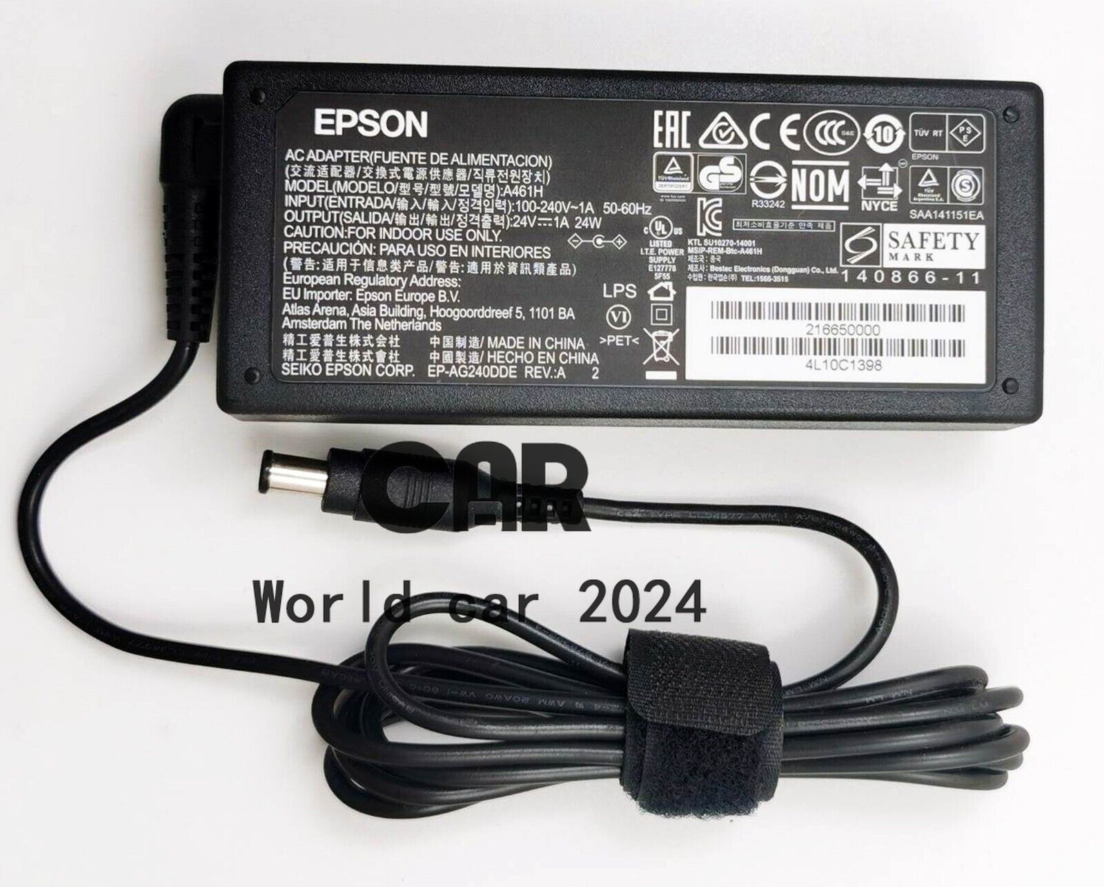 OEM AC/DC power adapter For Epson DS-510/520 WF-100 B581A TC-H612EP A462E A461H