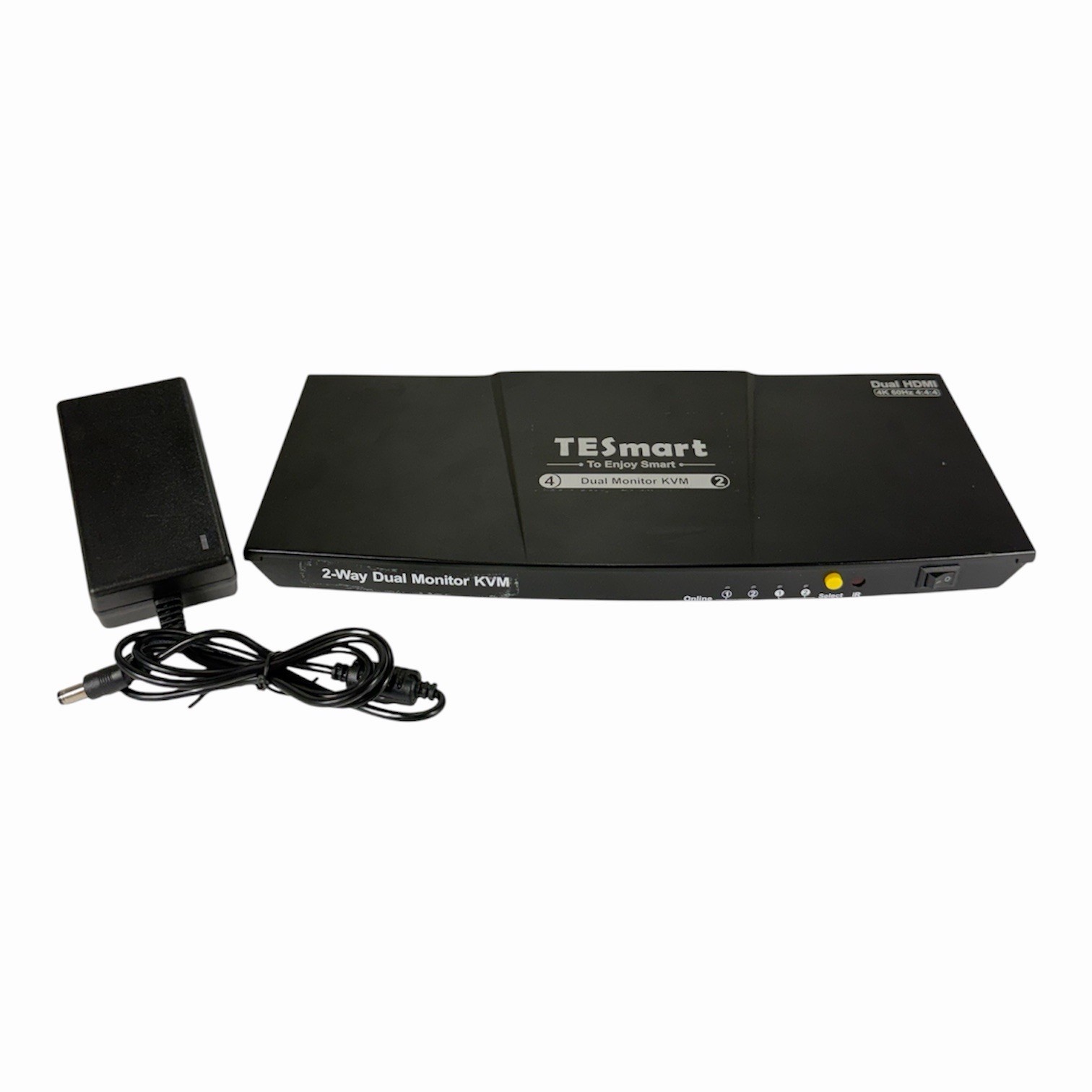 TESmart 2-Way Dual-Monitor KVM Switch - 4K 60Hz 4:4:4 USB 2.0 - 2-port HDMI