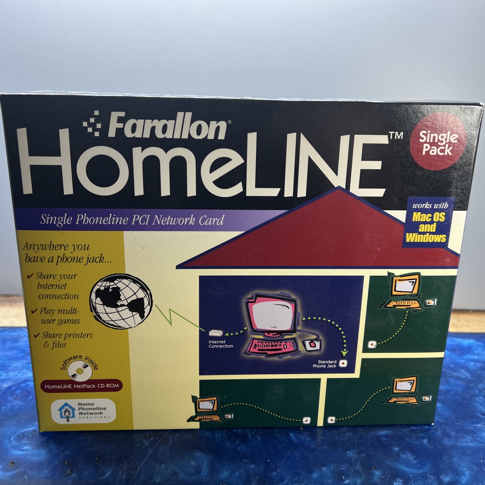 Vintage PC Retro Farallon PN740-SP Home Line PCI Network Card
