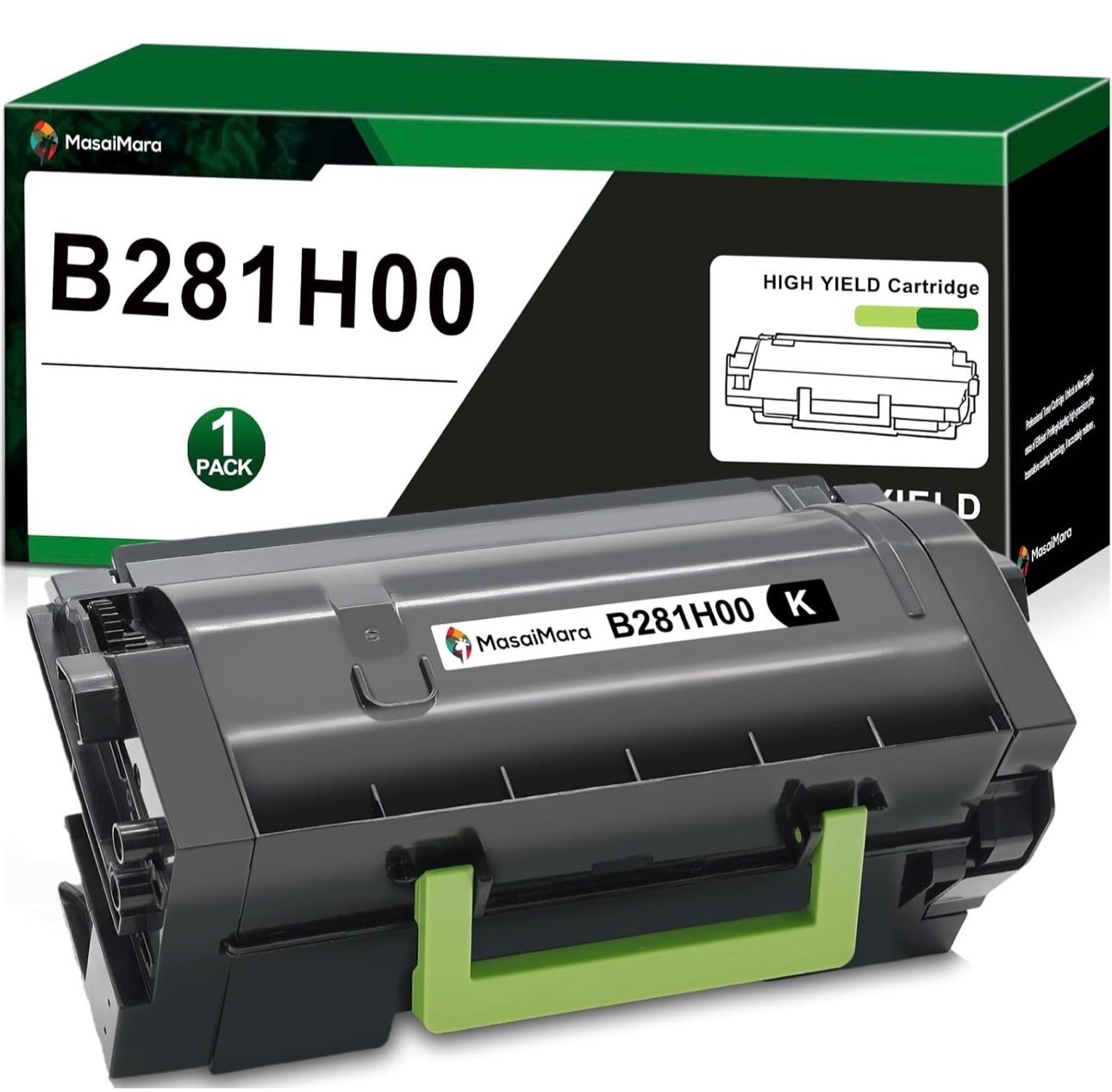 B281H00 High Yield Toner Cartridge Compatible w Lexmark B2865 MB2770 Black 1Pack