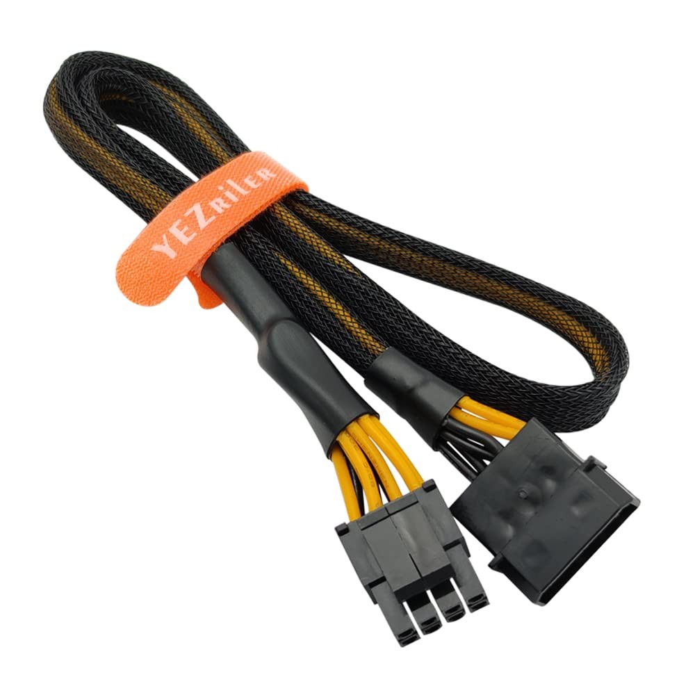 (2-Pack) Molex to 8 Pin CPU Power Cable, LP4 Molex Male to CPU 8 Pin (4+4) EP...