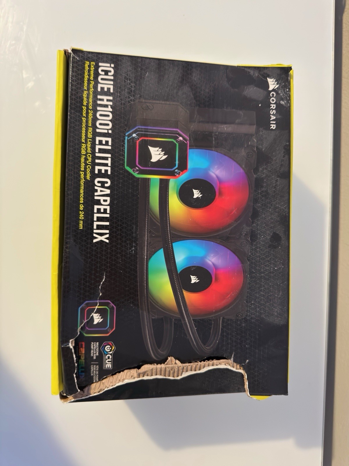 Corsair iCUE H100i ELITE CAPELLIX 240mm RGB Liquid CPU Cooler Black AM4