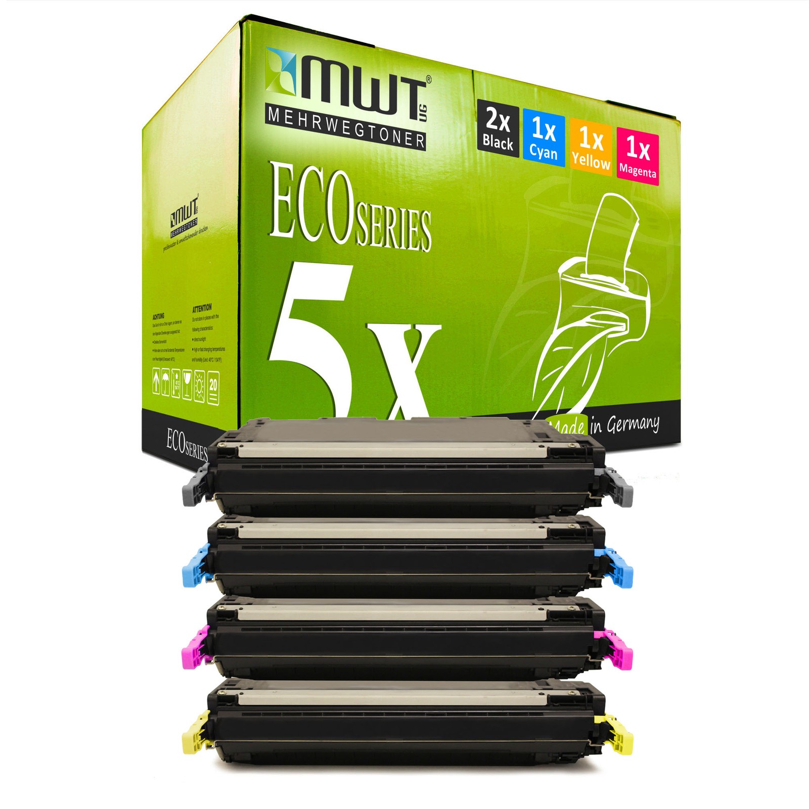 5x MWT ECO Compatible HP Color LaserJet Toner Cartridge XL 5500 5550