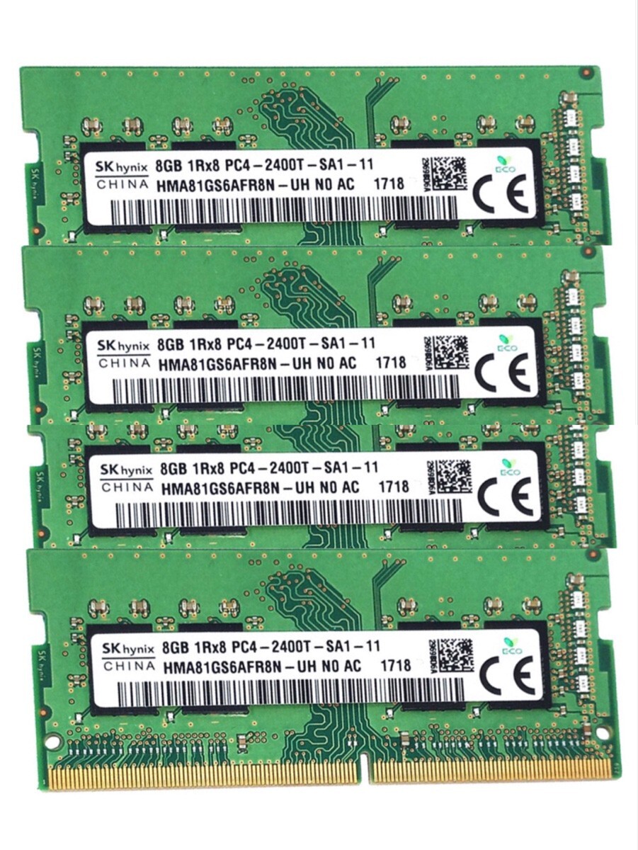 Hynix 32GB (4X8GB) DDR4 2400MHz PC4-19200 Laptop SODIMM Memory Ram HMA81GS6AFR8N